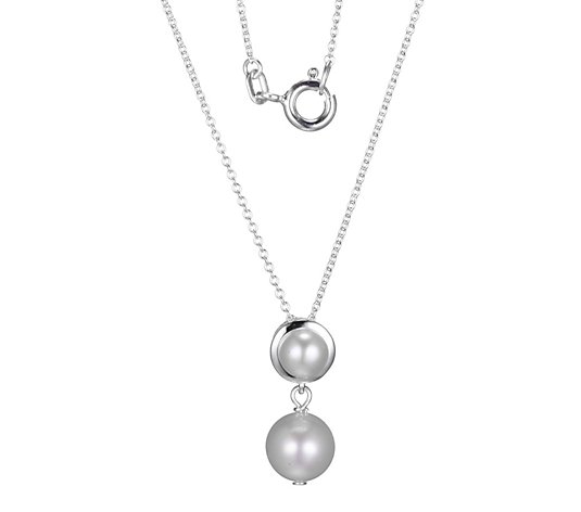 Affinity Gems Sterling Silver Cultured Pearl Drop Necklace