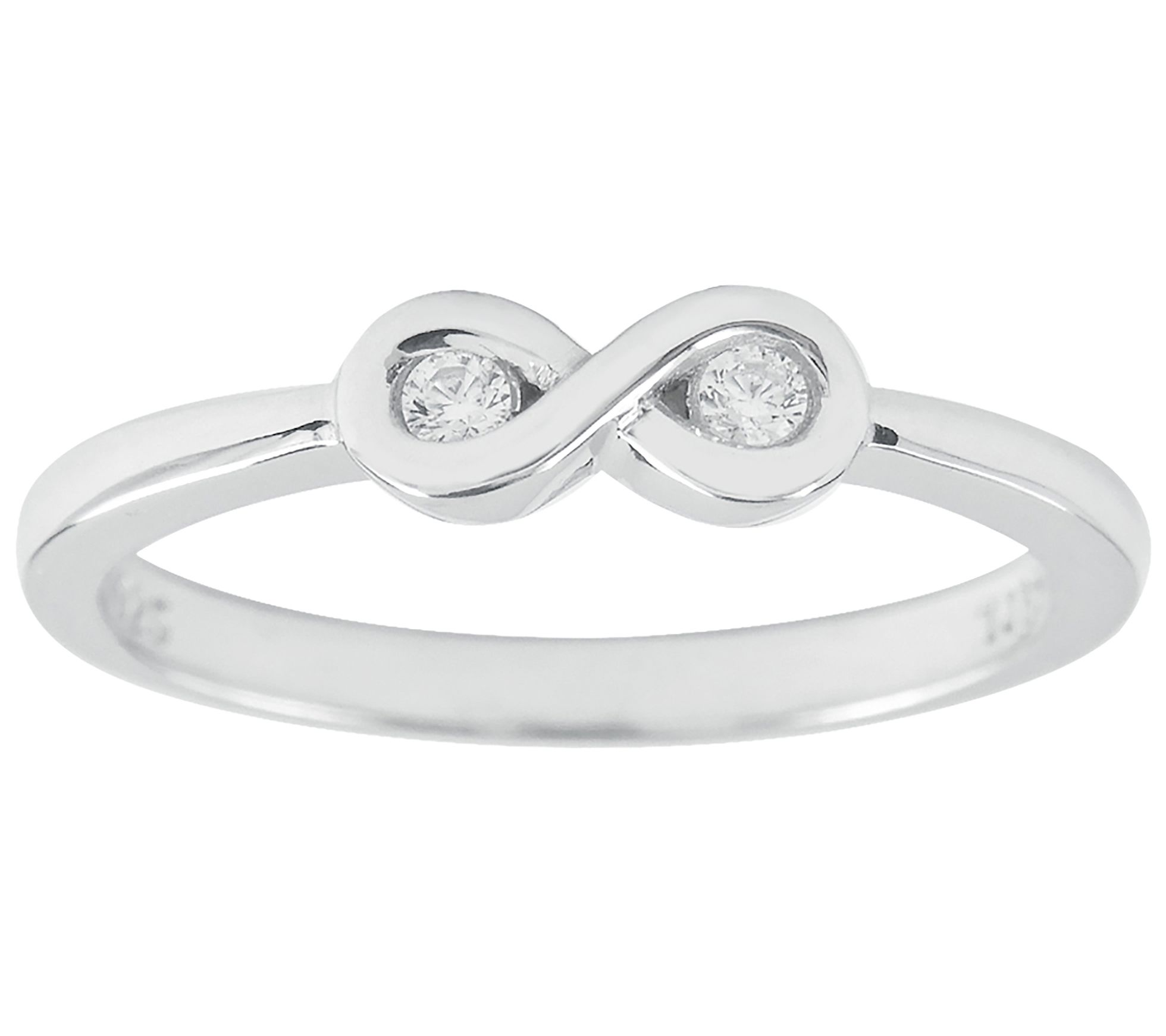 Diamonique Infinity Ring, Sterling Silver