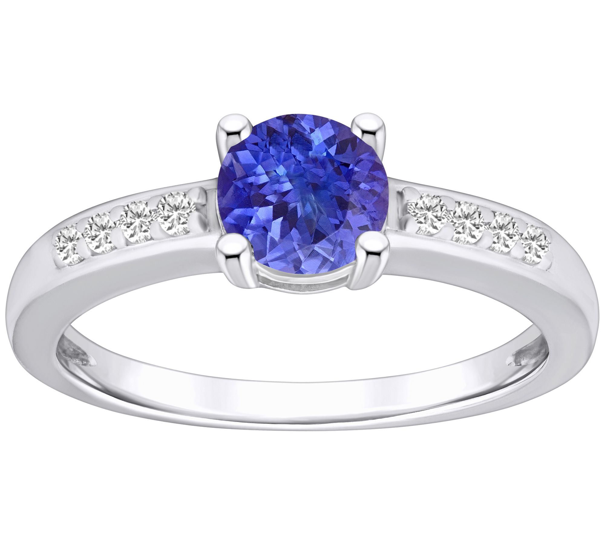 Affinity Gems Round Tanzanite & Diamond Ring, 1 4K Gold