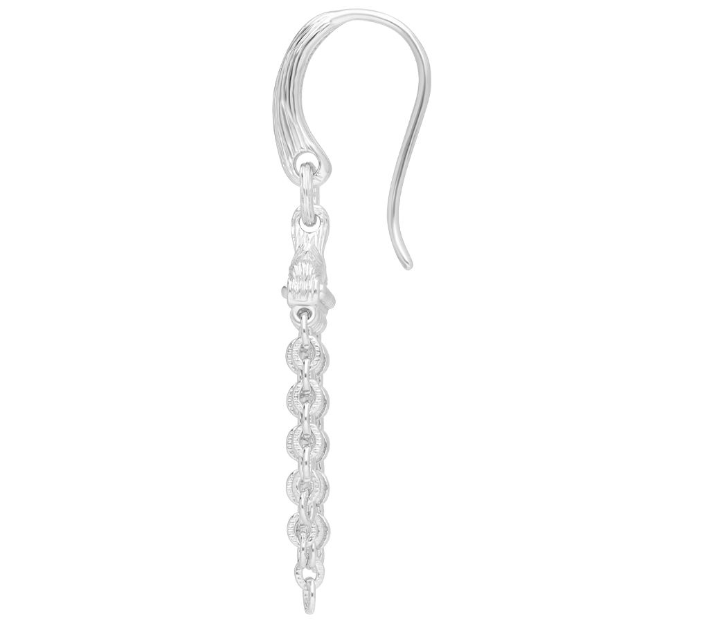 Ariva Sterling Pink Sapphire Chandelier Chain Earrings