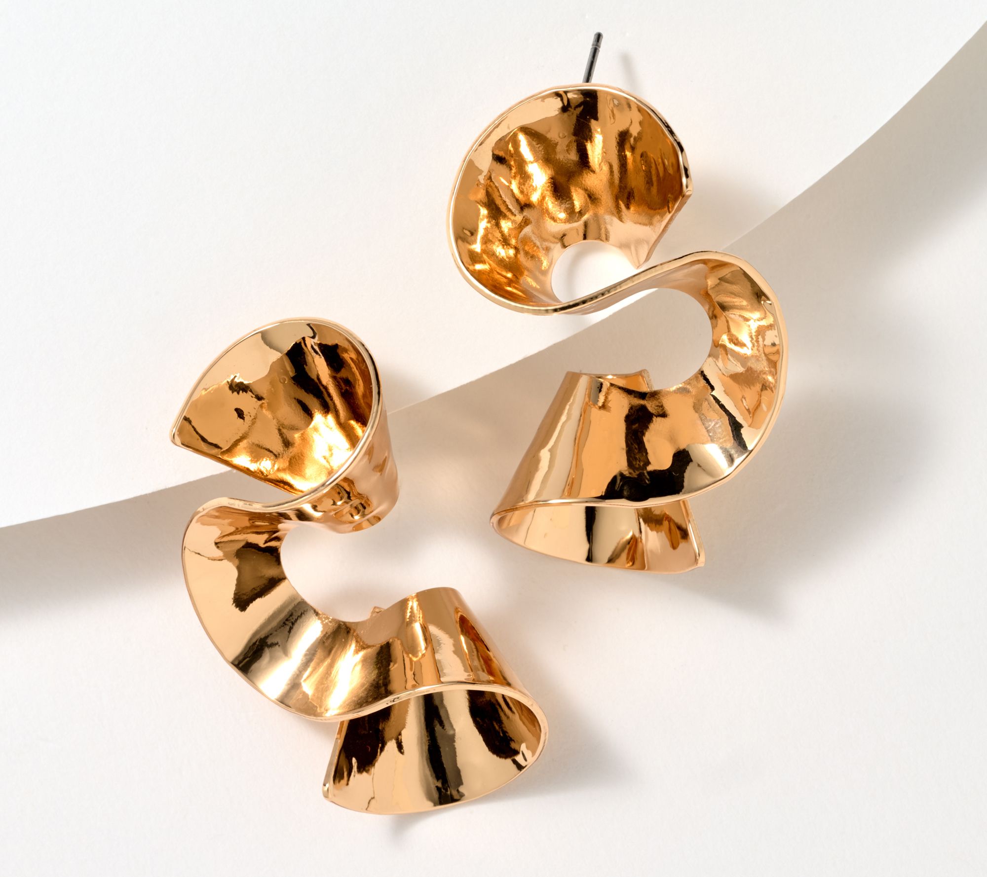 "As Is" Attitudes by Renee Textured Swirl Earrings