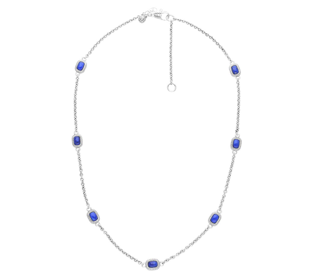 Tiffany Kay Studio Sterling Silver Lapis Station Necklace - QVC.com