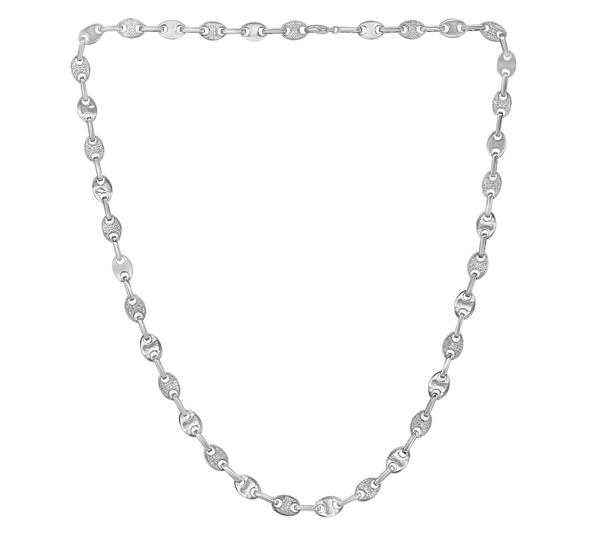 Affinity Diamonds Men's 3.50 cttw Link Necklace, 14K Gold