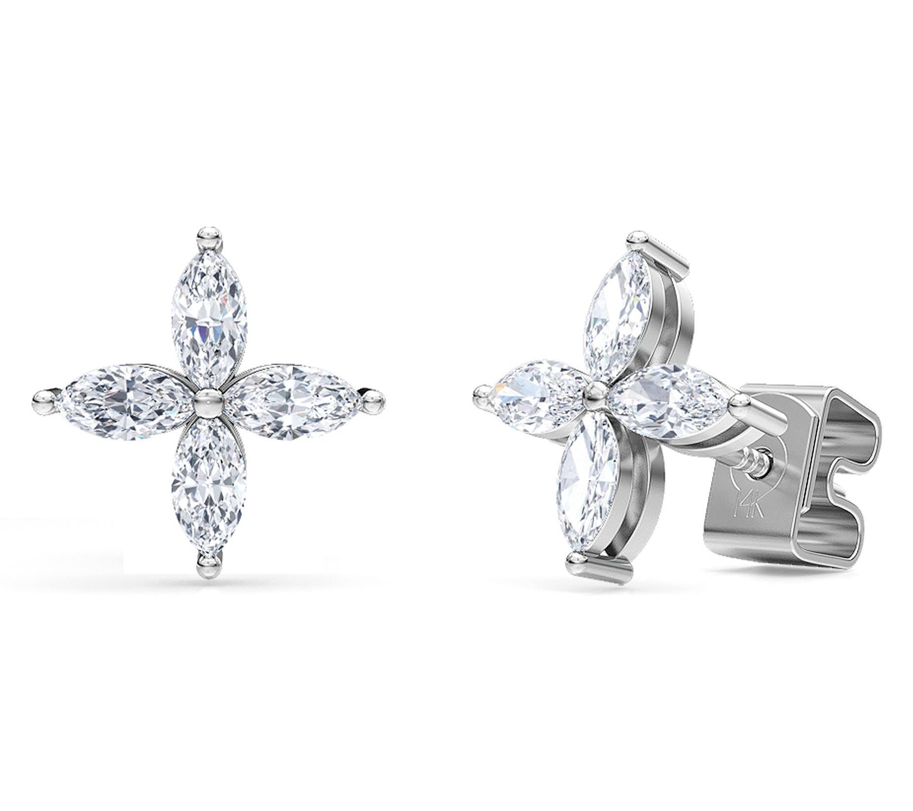 Vida Lab Diamonds Flora 1.00 cttw Stud Earrings, 14K Gold