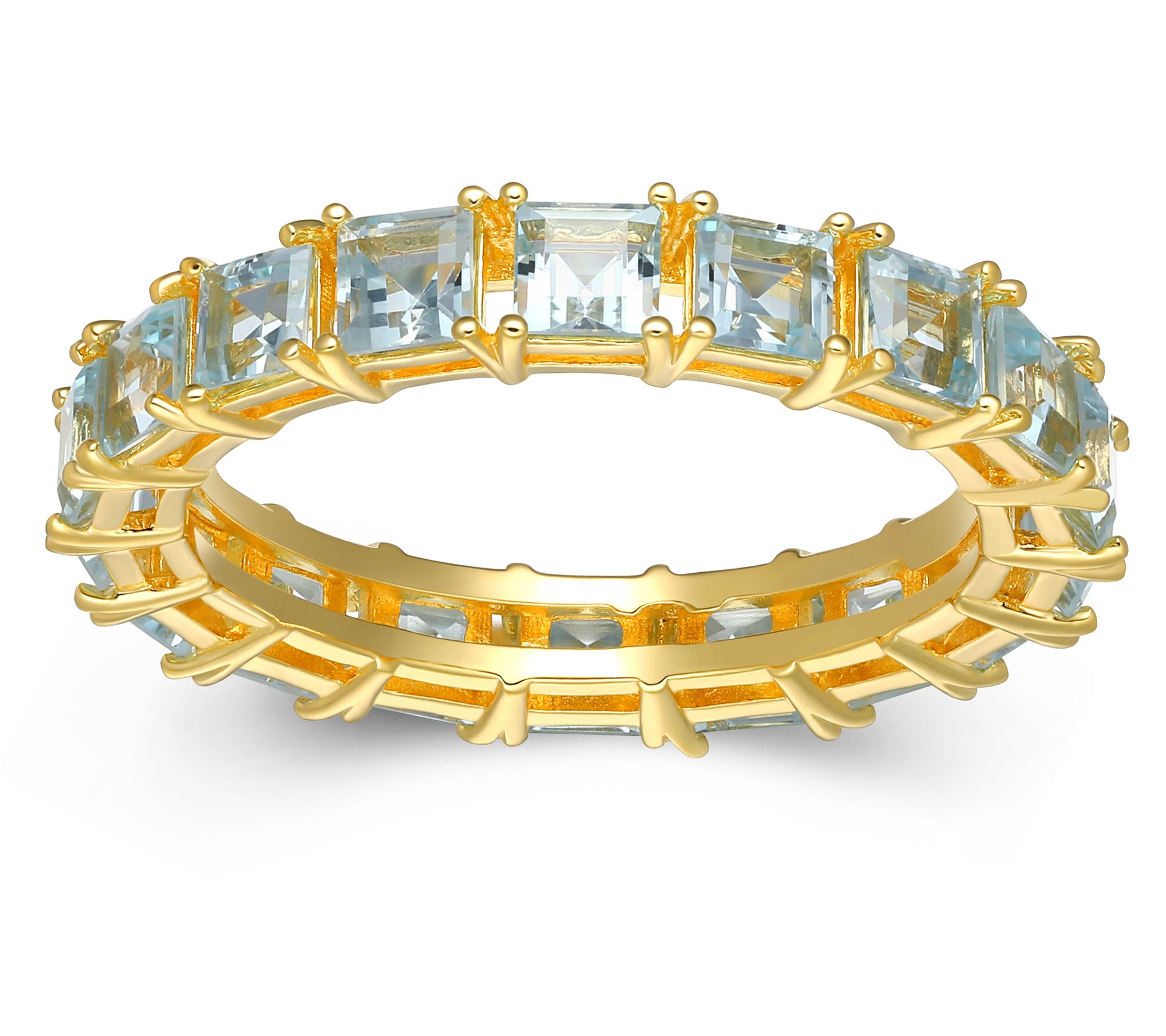 Affinity Gems Eternity Band Ring, 18K Gold Plated