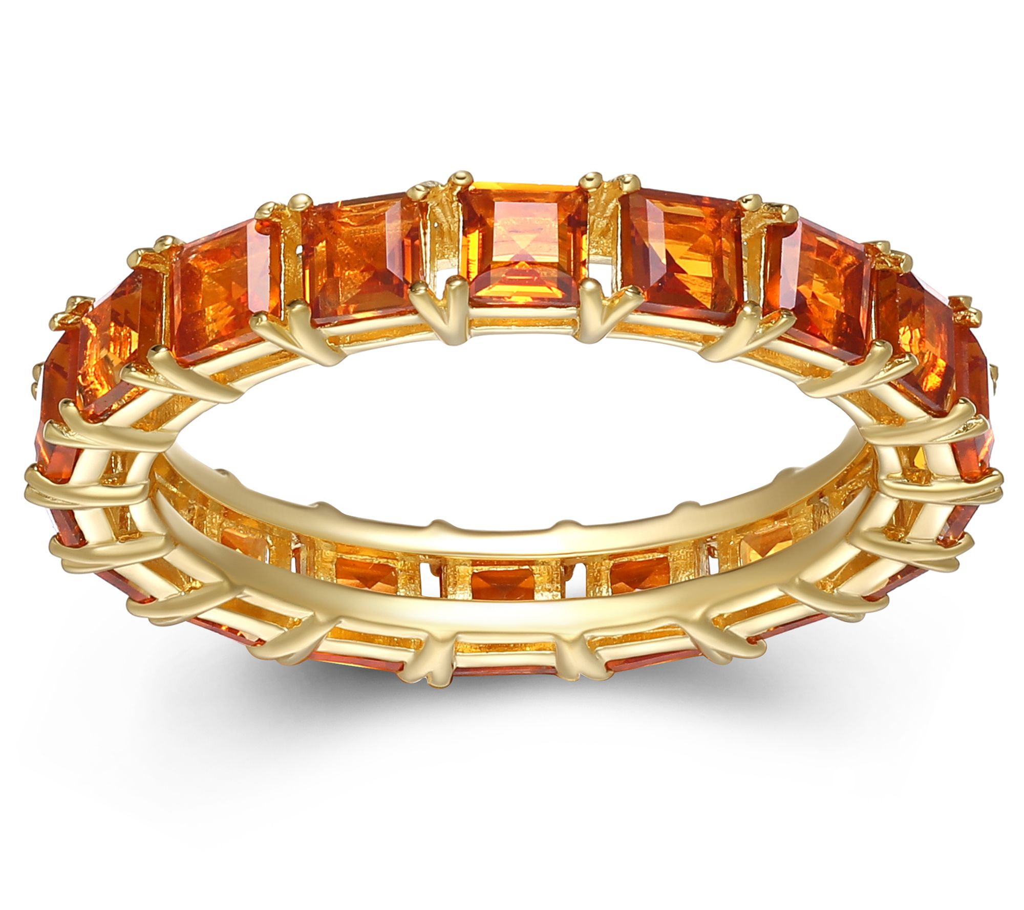 Affinity Gems Eternity Band Ring, 18K Gold Plated