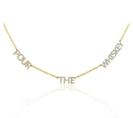 Diamonque x Zaxie Pour the Whiskey Necklace