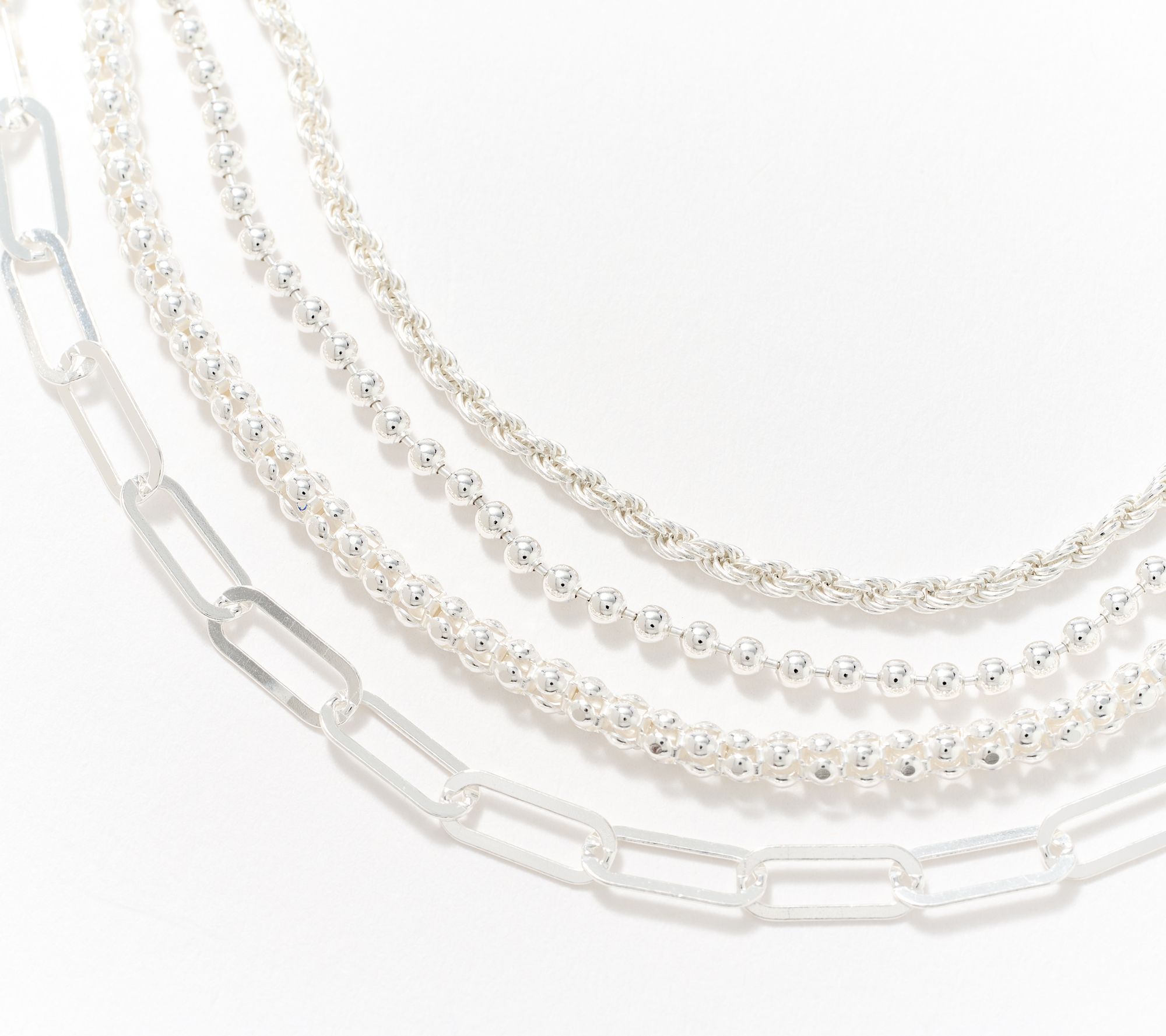 "As Is" UltraFine 950 Silver Multi Chain Necklace, 29g