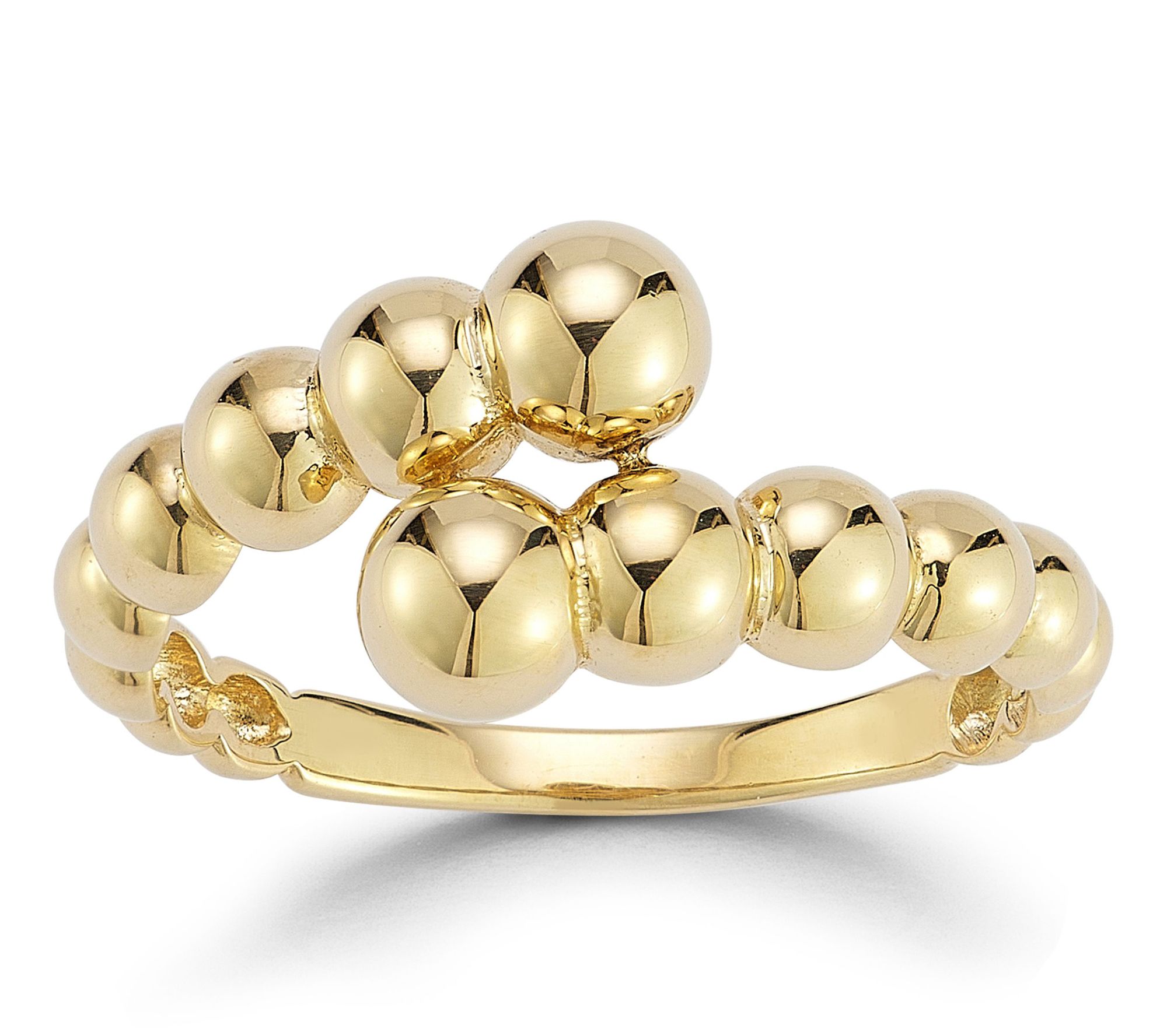 Italian Gold Bubble Bypass Ring, 14K