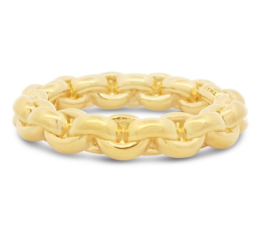 Tiffany Kay 14K Gold Clad Purl Knit Band Ring