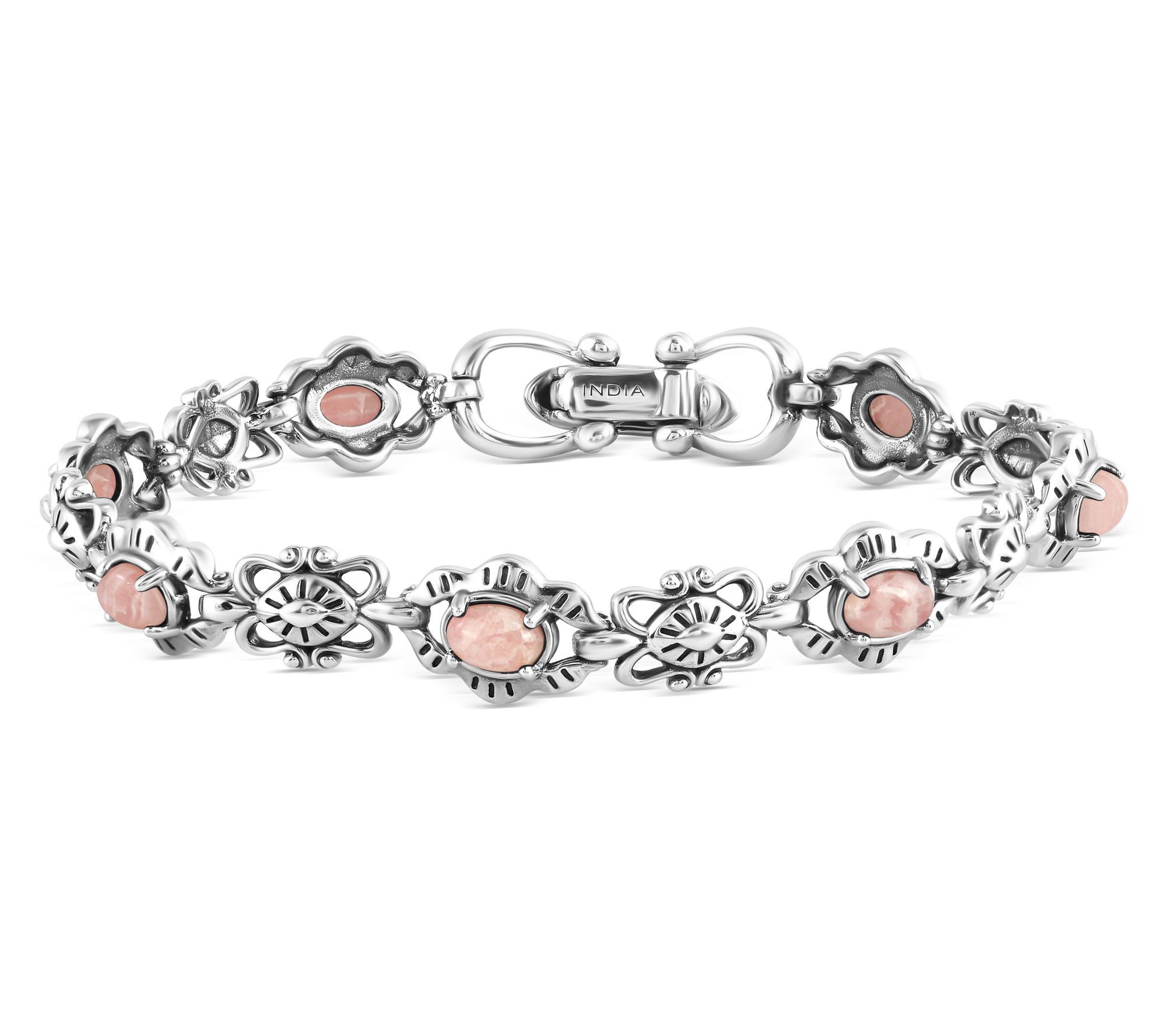American West Sterling Oval Gemstone Tennis Bracelet