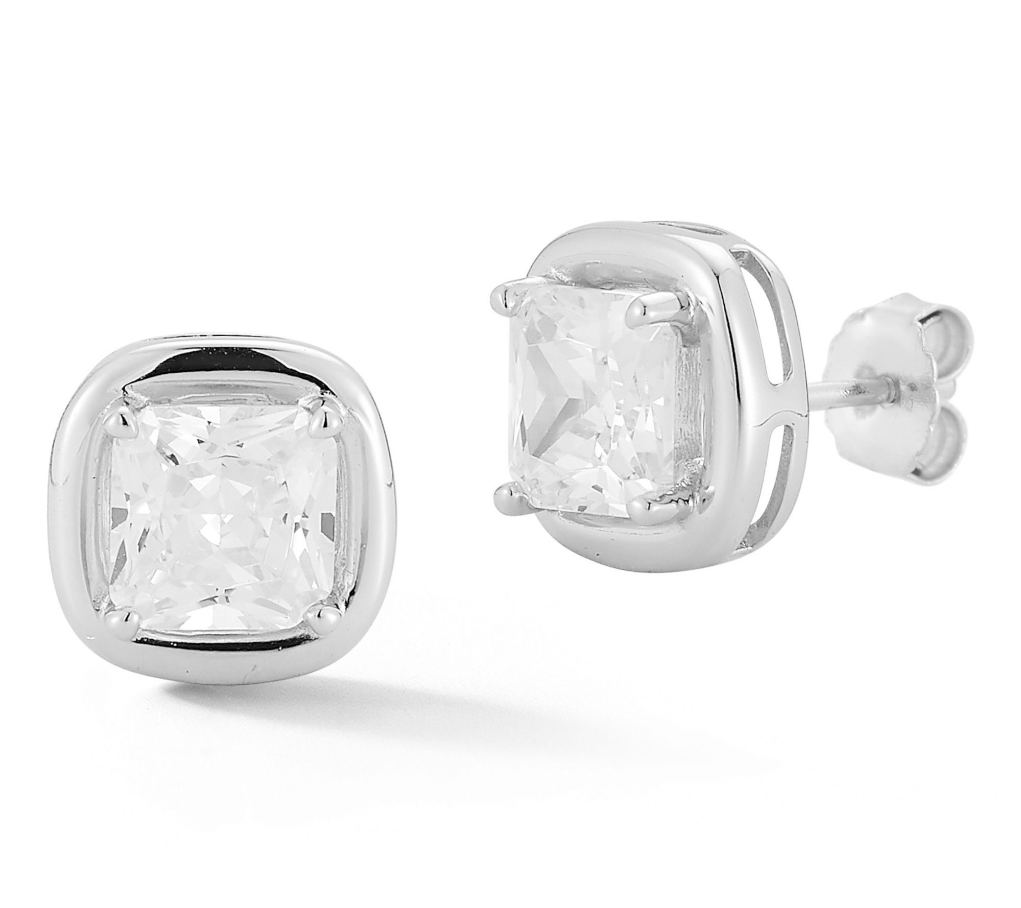 Rachel Zoe Puffed Square Stud Earrings, Sterling