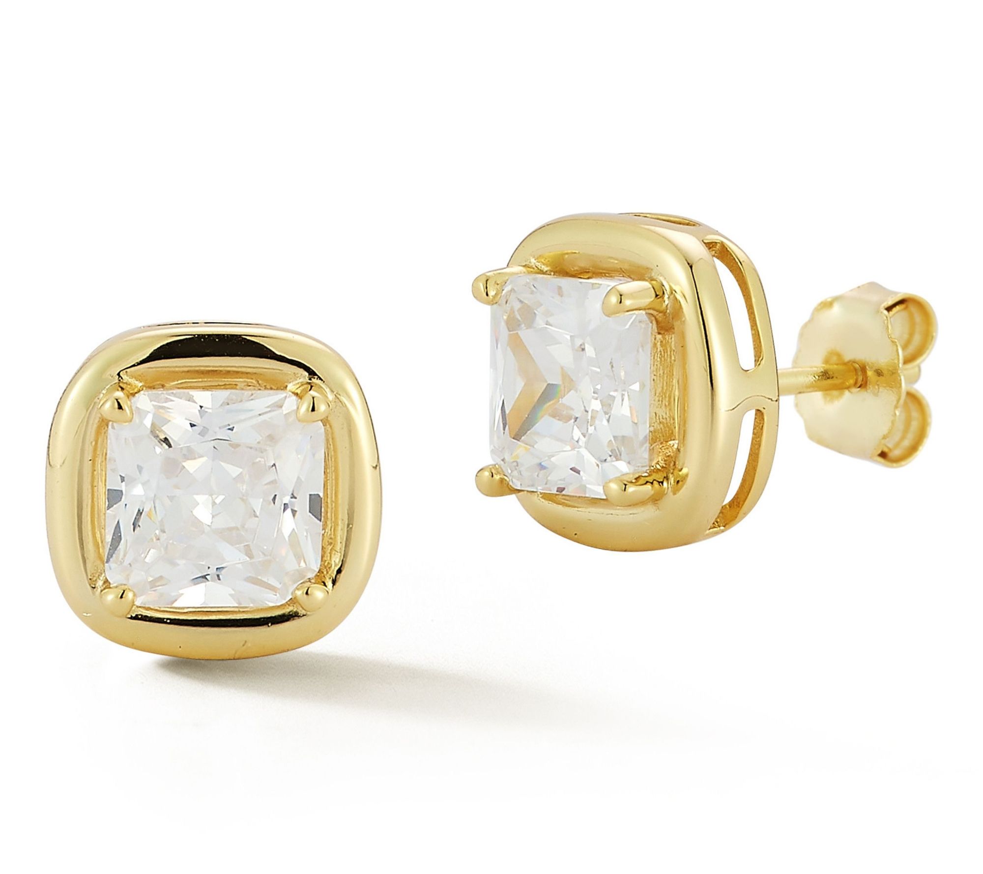 Rachel Zoe Puffed Square Stud Earrings, Sterling