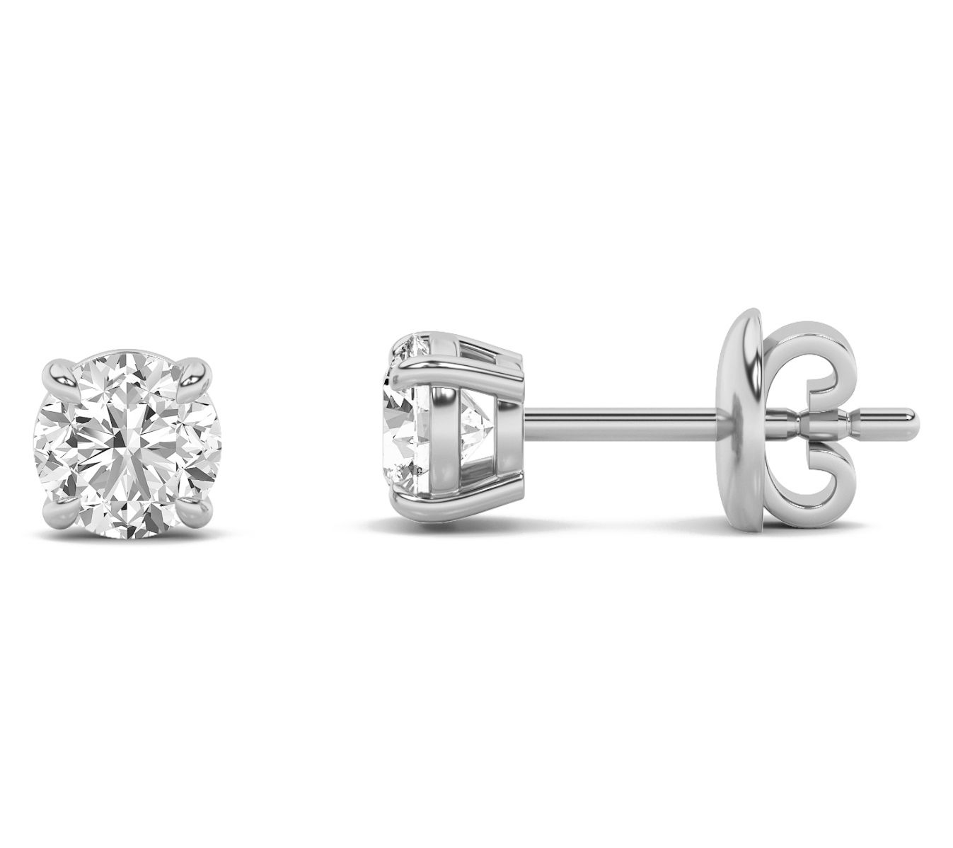 Fire Light 1.00 cttw Lab Grown Diamond Stud Earrings, 14K Gold