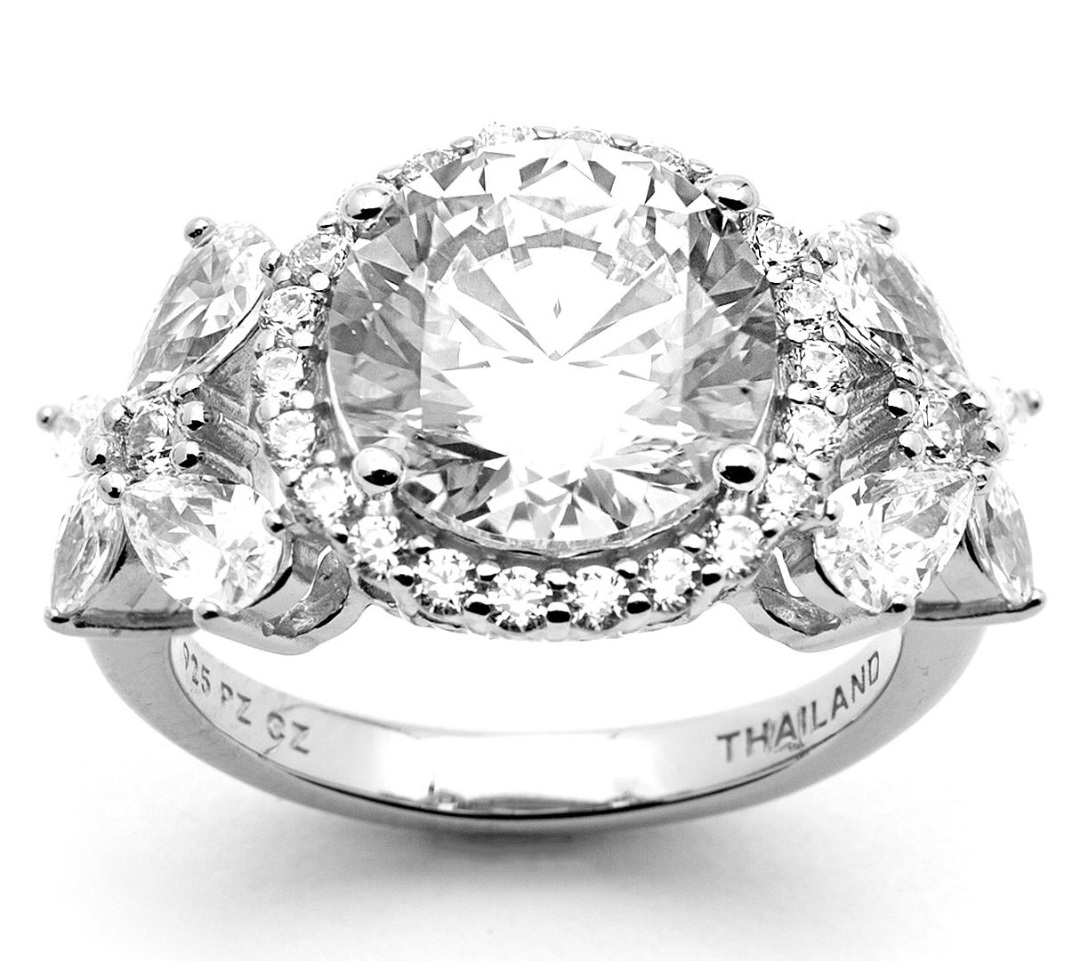 Diamonique 9.00 cttw Statement Cocktail Ring, Sterling Silver