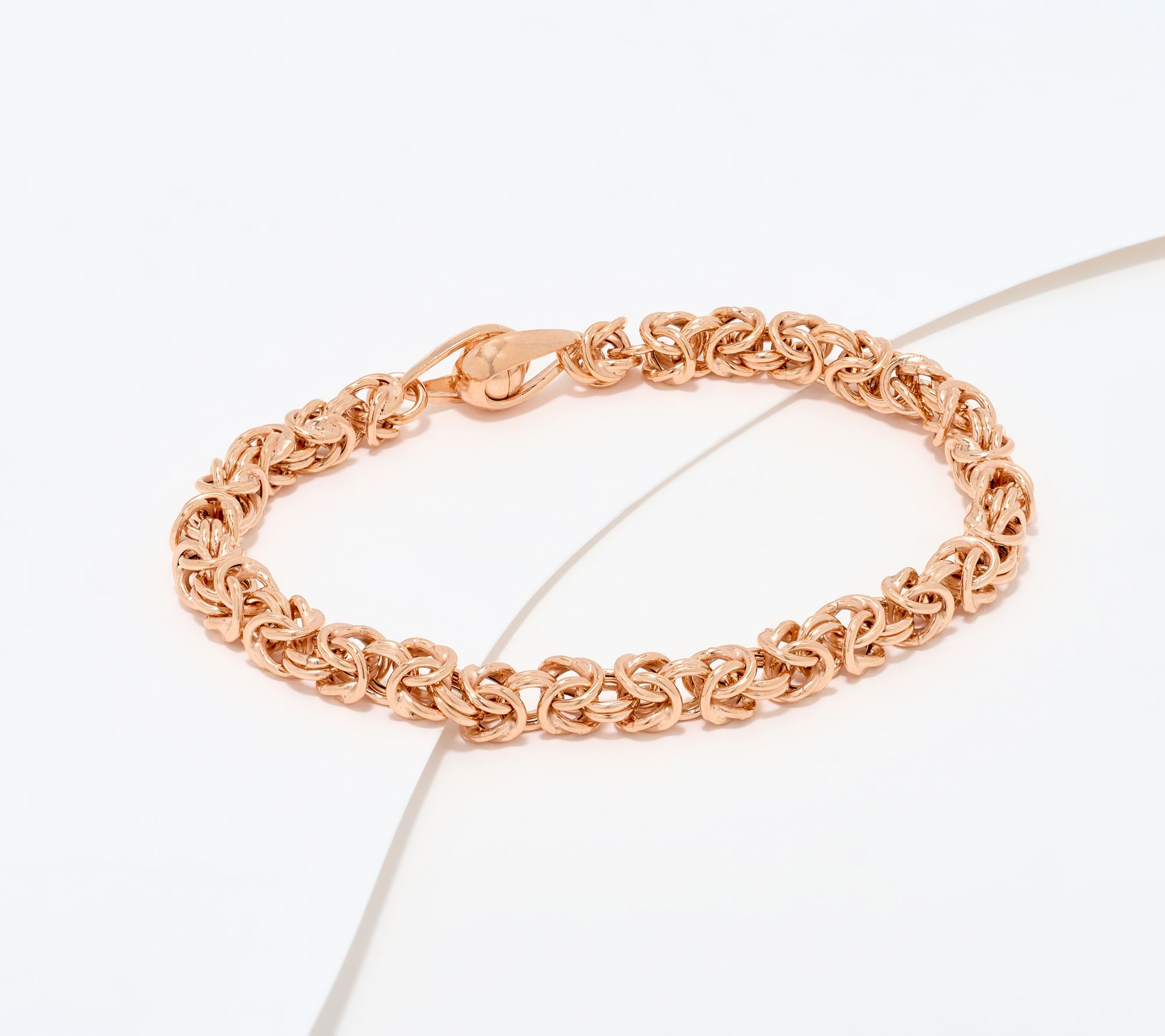 UltraFine 950 Silver Byzantine Chain Magnetic Clasp Bracelet