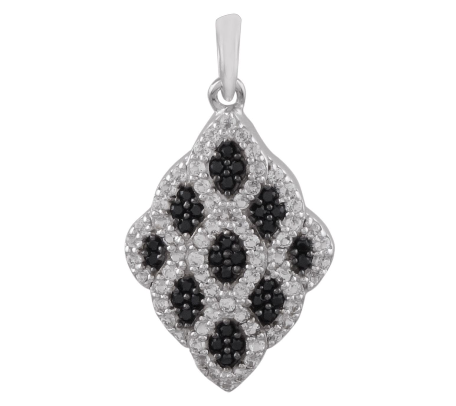 Affinity Gems Spinel & White Topaz Pendant, Sterling Silver