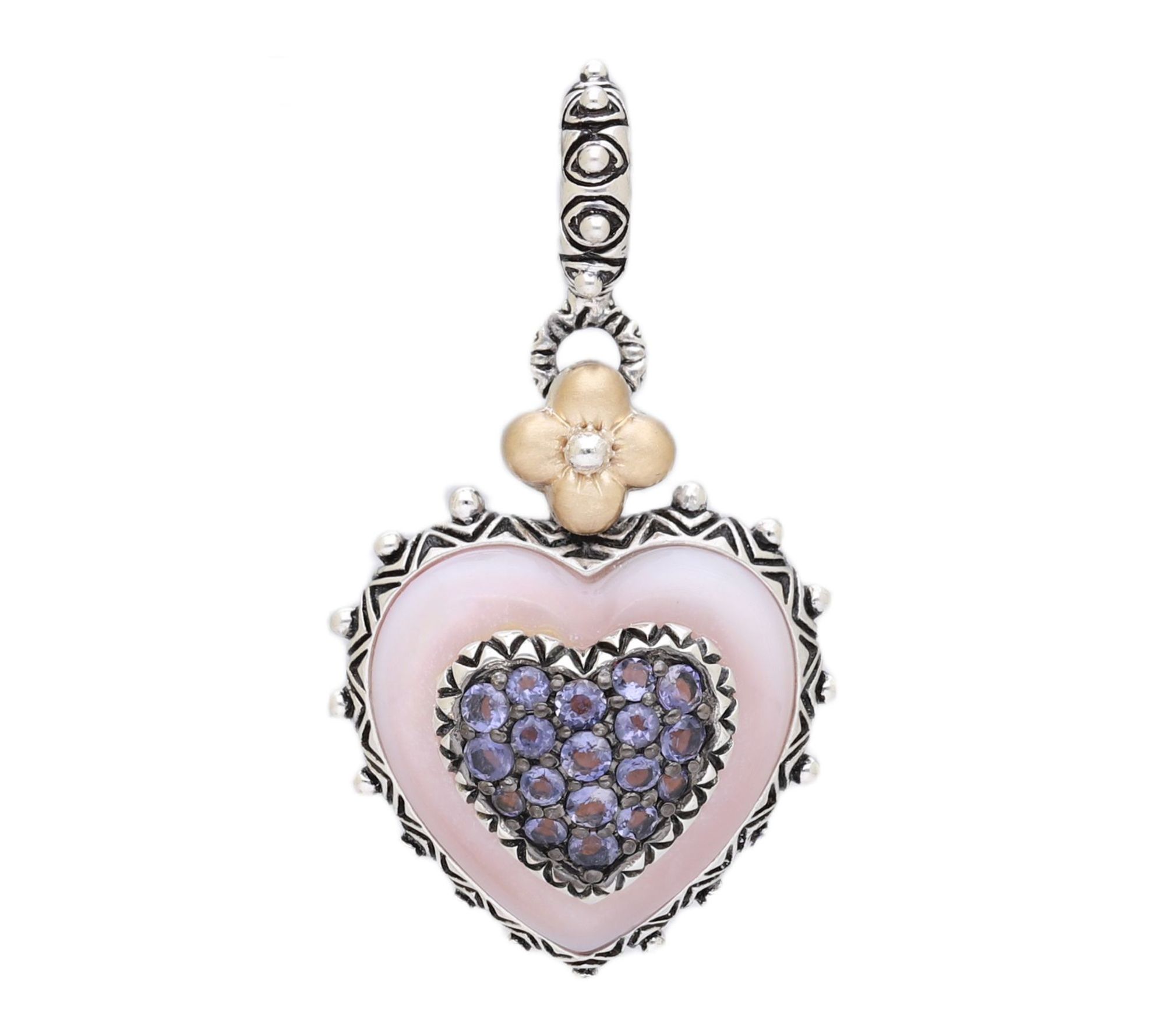 Barbara Bixby Sterling & 18K Multi-Gemstone Heart Enhancer