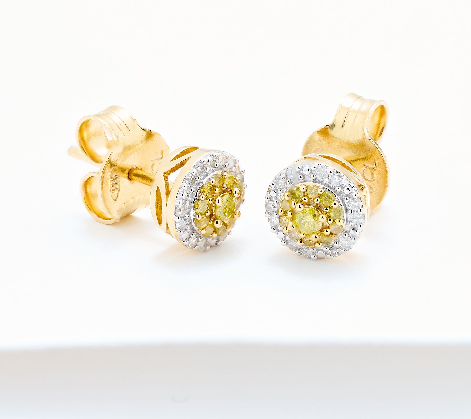 Affinity Diamonds 0.27 cttw Cluser with Double Halo Earrings