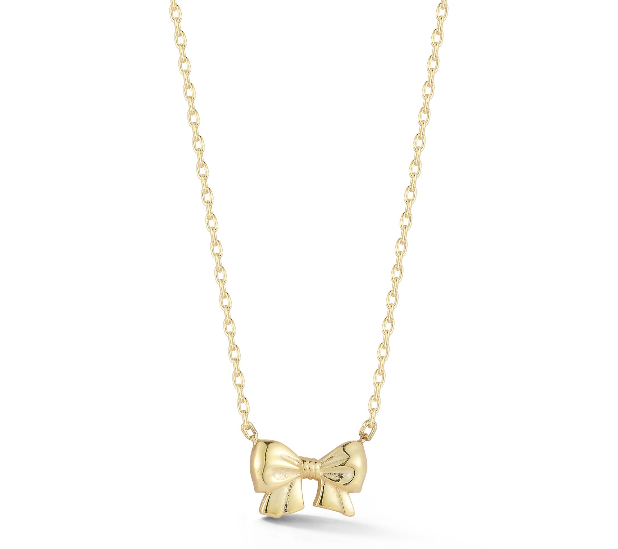 Sterlina Silver Dainty Bow Pendant w/ Chain, Strling