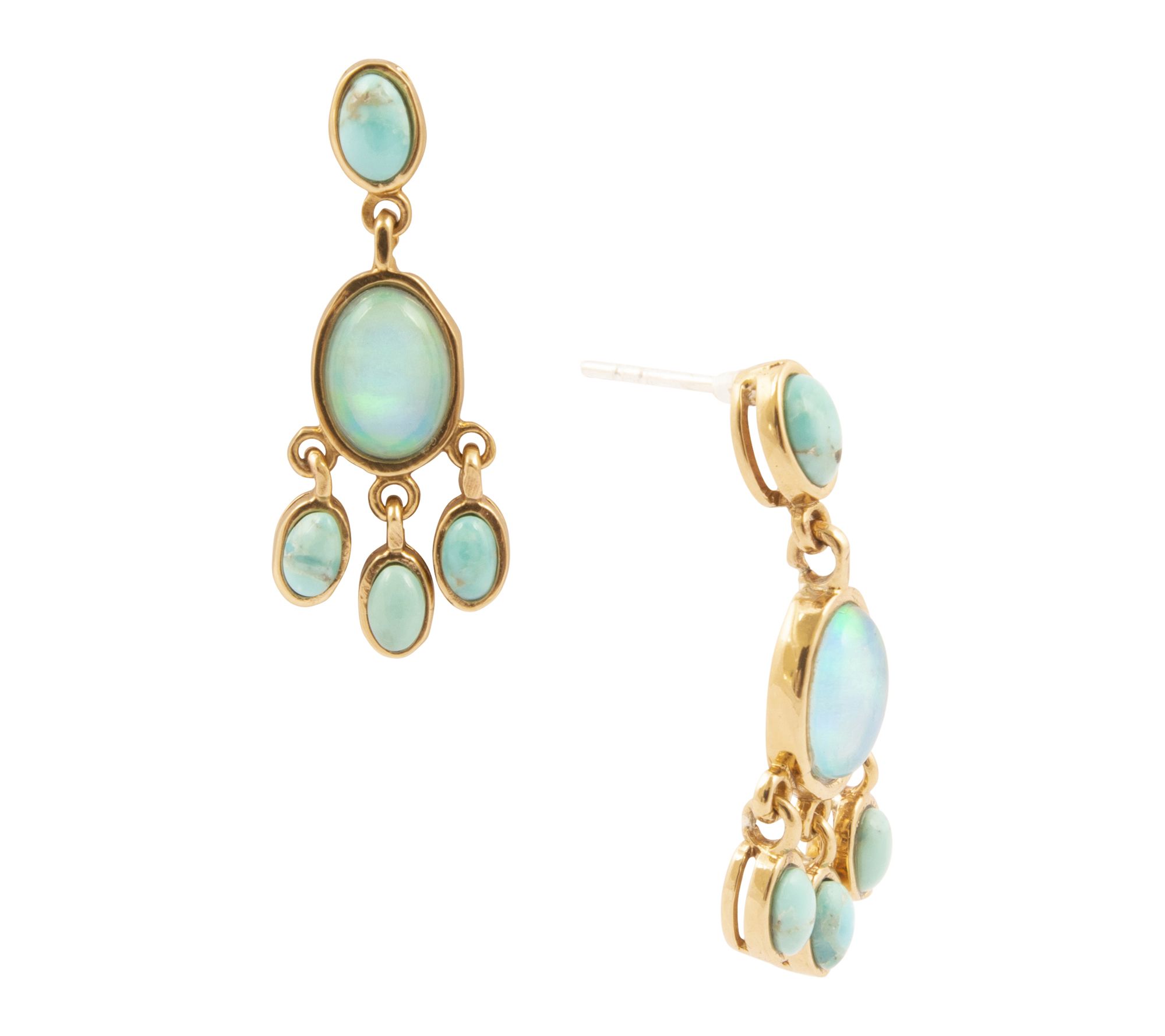 Barse Artisan Crafted Multi-Gemstone ChandelierEarrings