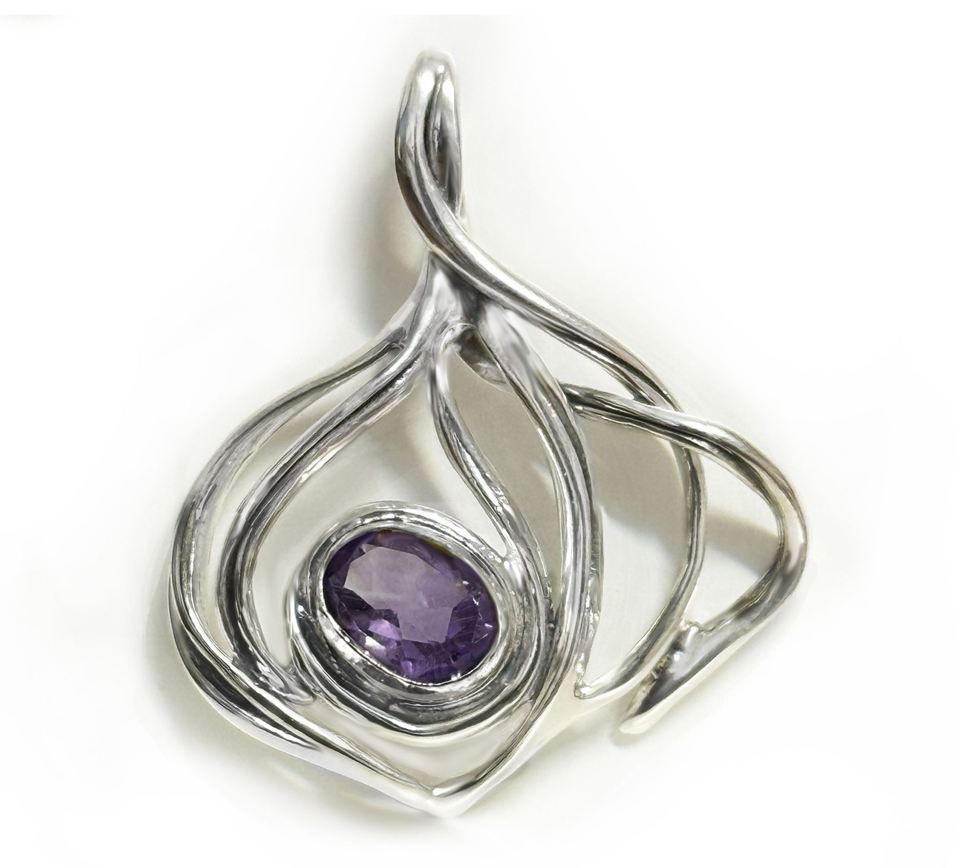 Hagit Sterling Silver and Gemstone Harmony Pendant