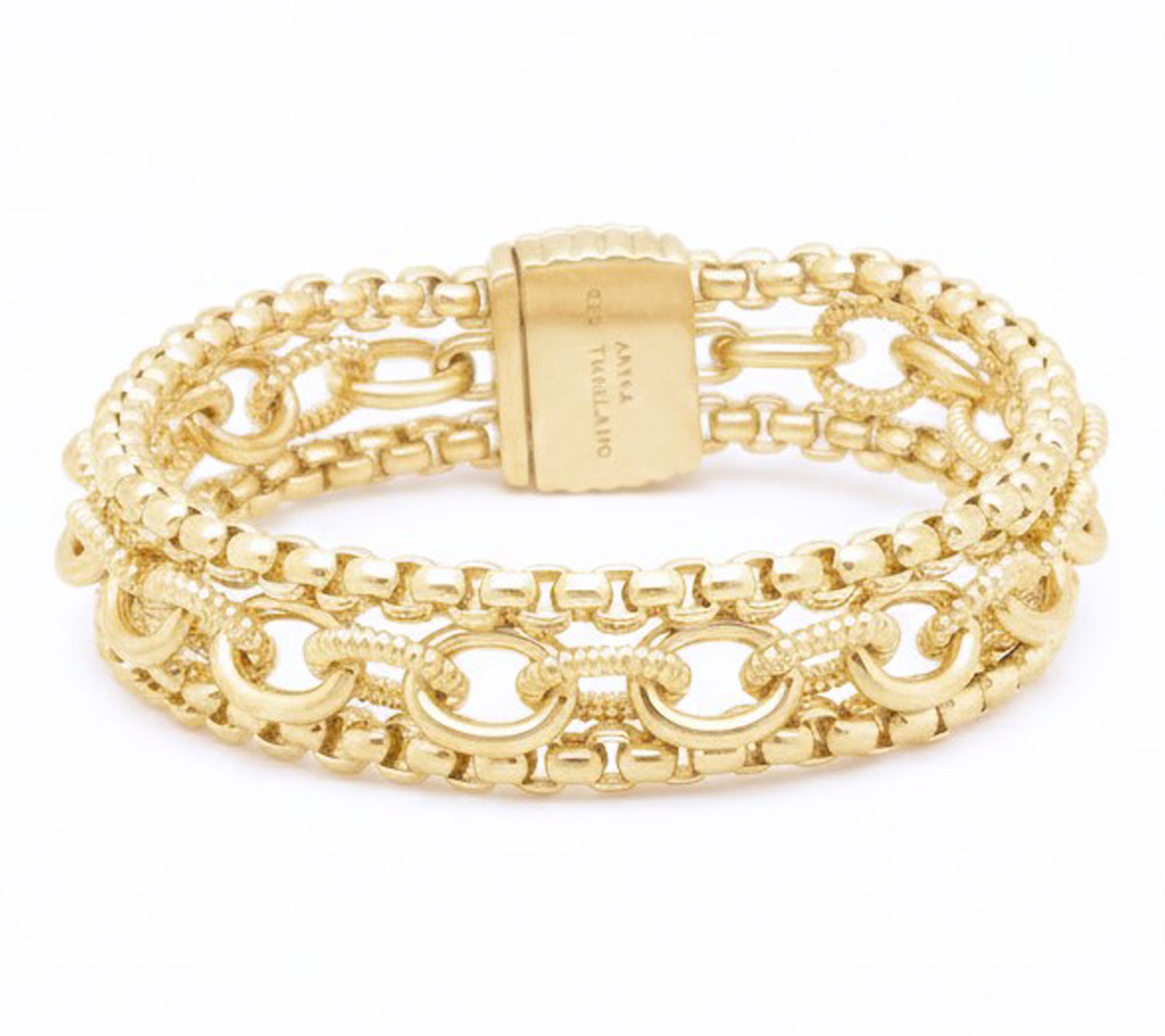 Ariva 18K Gold Clad Multi-Chain Bracelet