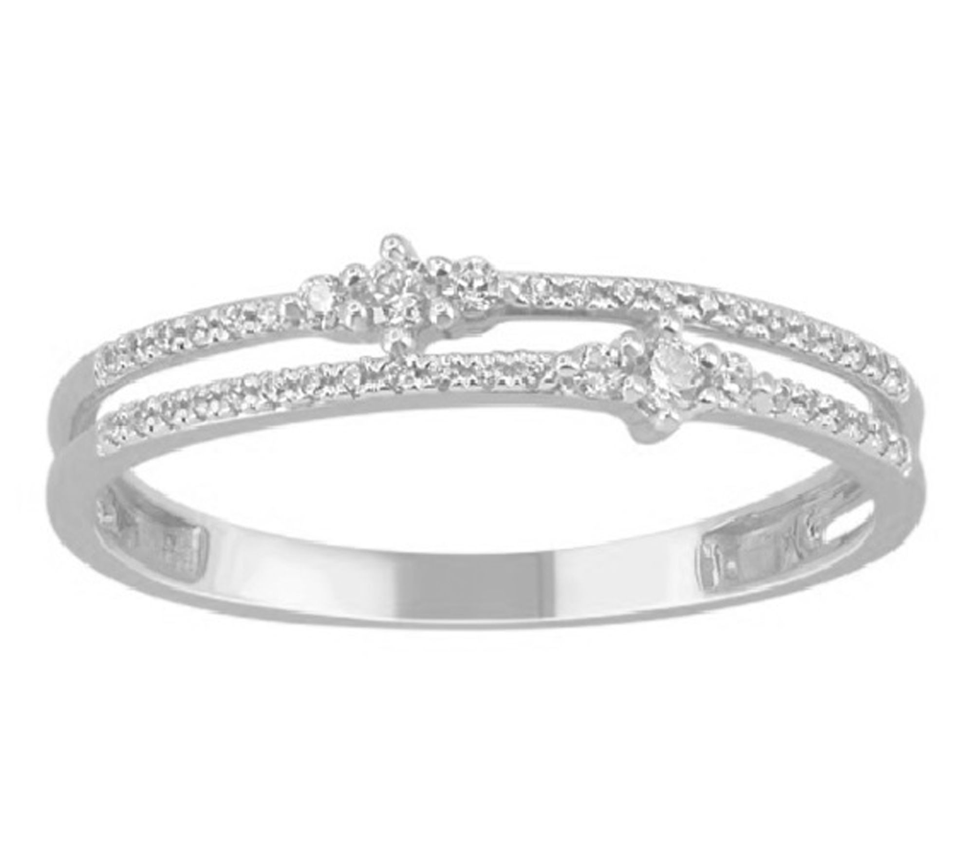 Accents By Affinity Split Band Diamond Ring, Sterling Silver