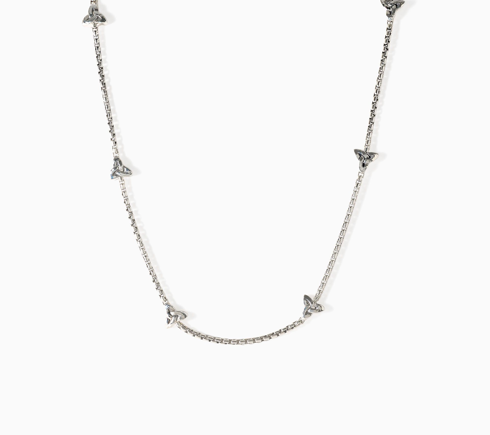 JAI Ireland Sterling Silver 2.7mm Box Chain Necklace