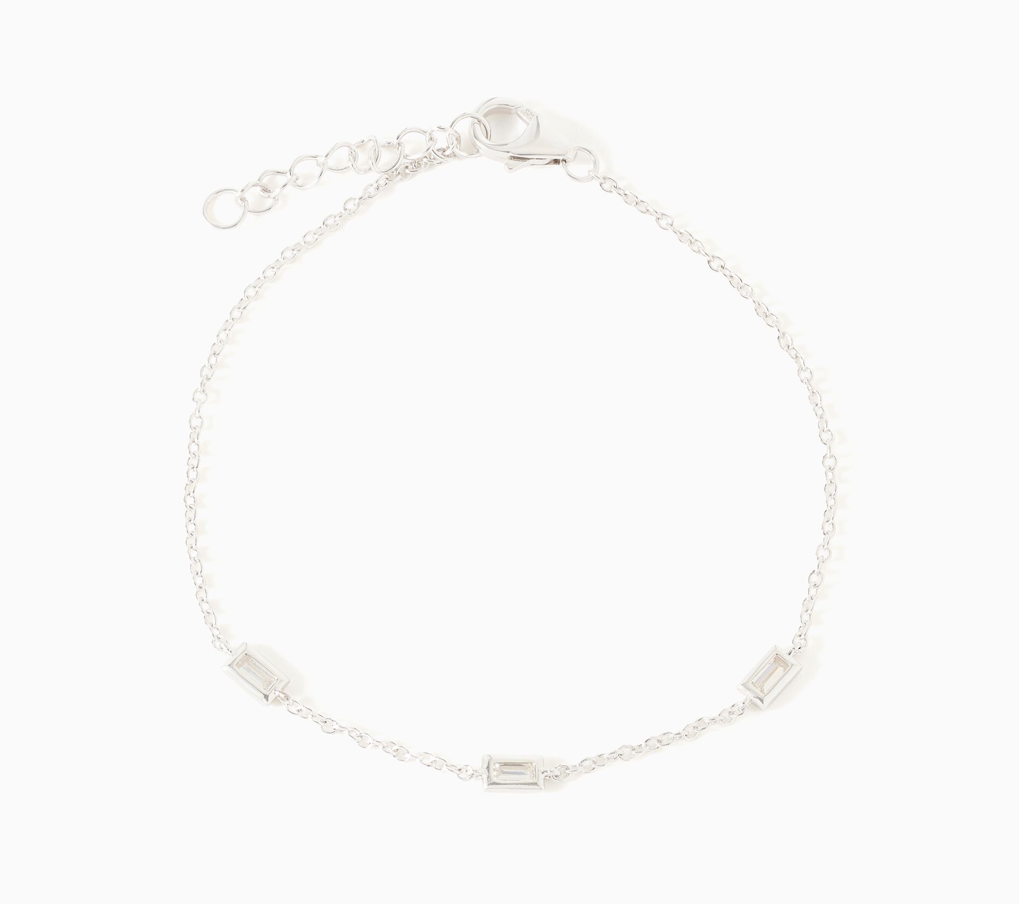 Fire Light Lab Grown Diamond 0.30 ctw Baguette Bracelet, Sterl