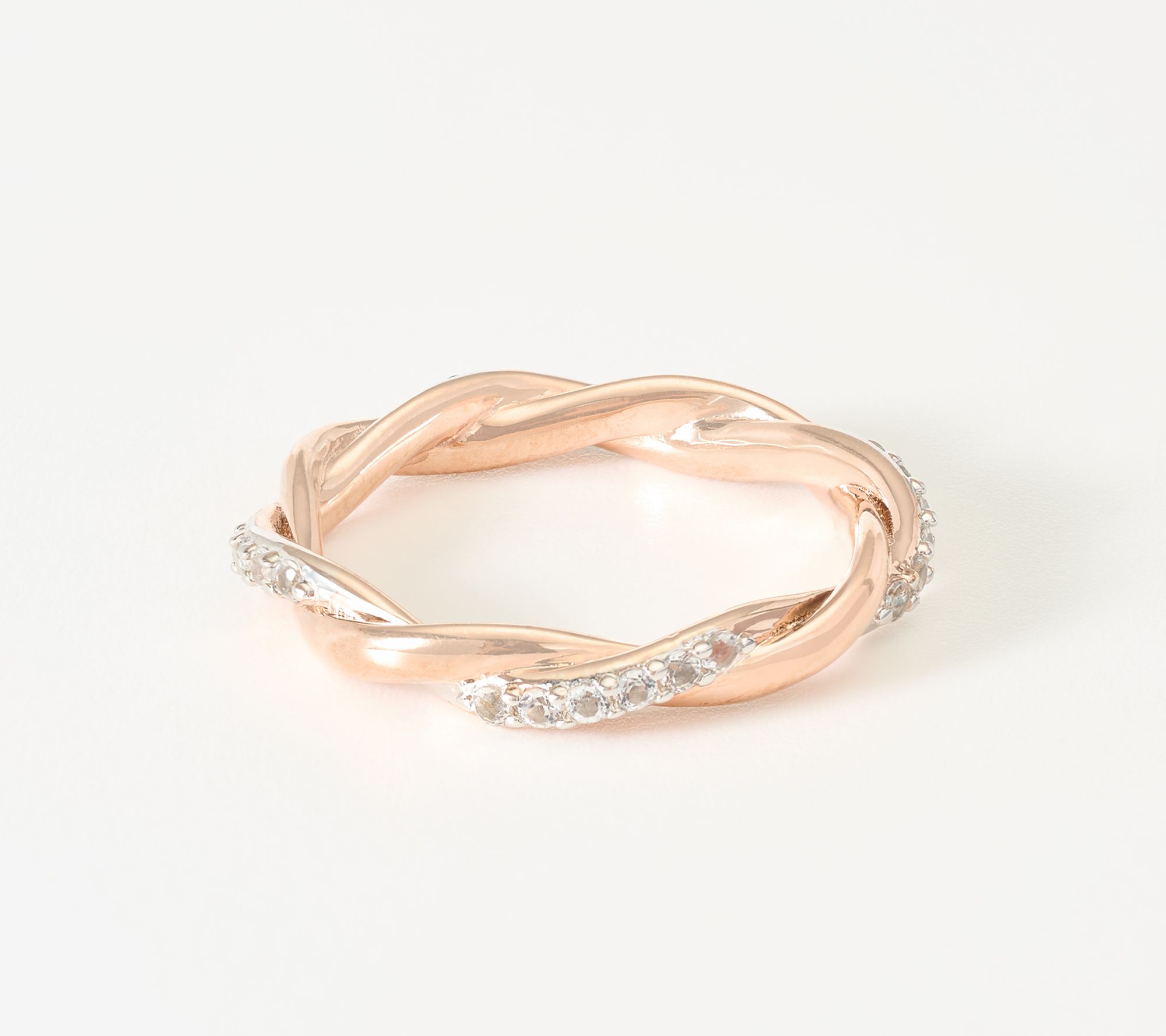 David Markstein Bronze Upscale Wrapped White Topaz Ring