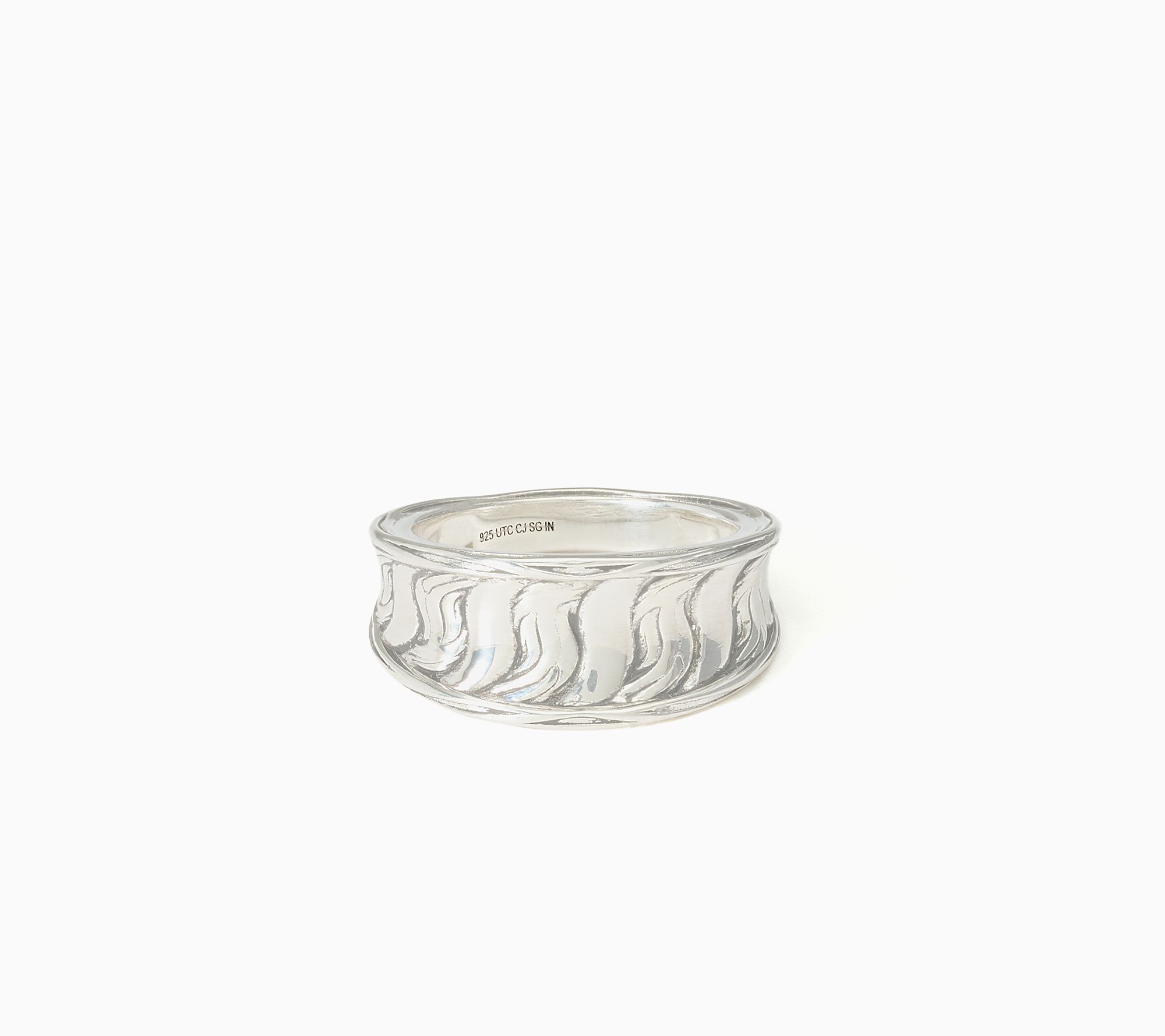 Christian James by Scott Grimes Sterling Silver Ripple Saddle Ring