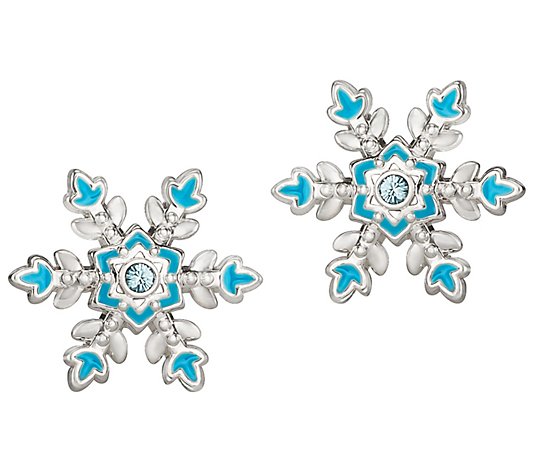 Disney's Frozen 2 Silvertone Snowflake Stud Earrings