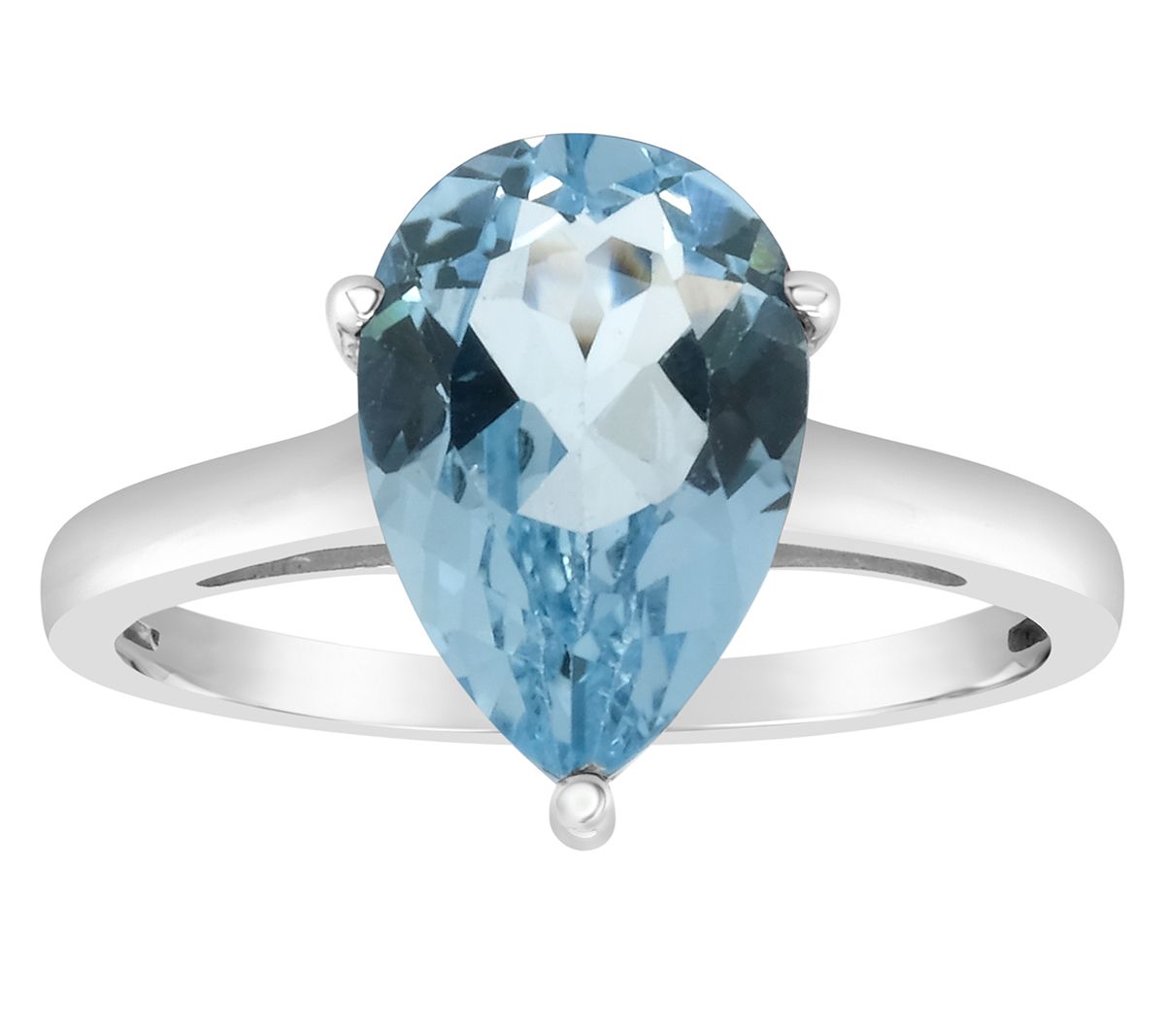 Blue topaz sale pear ring