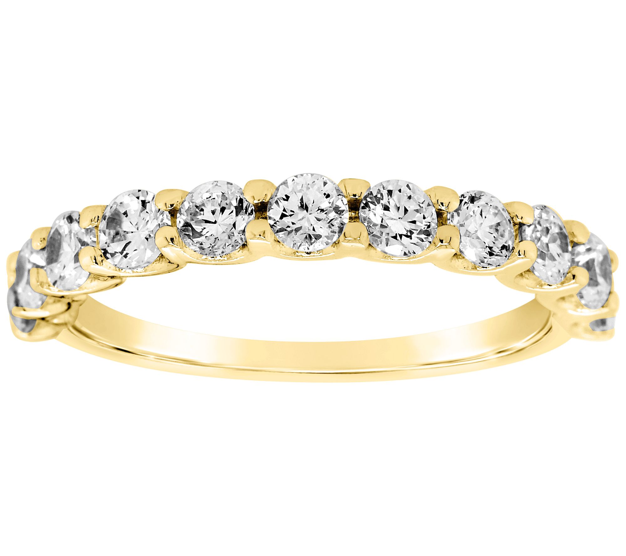 Affinity 14K Gold 9/10 cttw 11-Stone Diamond Ring