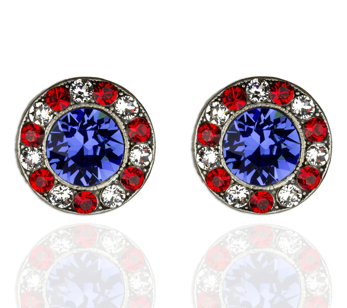 Anne Koplik Americana Crystal Halo Ea rrings