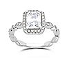 Diamonique 1.75 cttw Emerald Cut Engagement Ring, Sterling