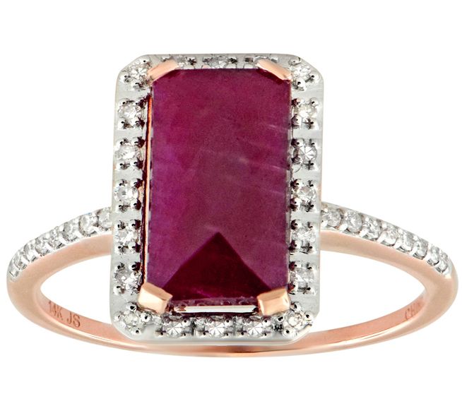 Qvc ruby store rings