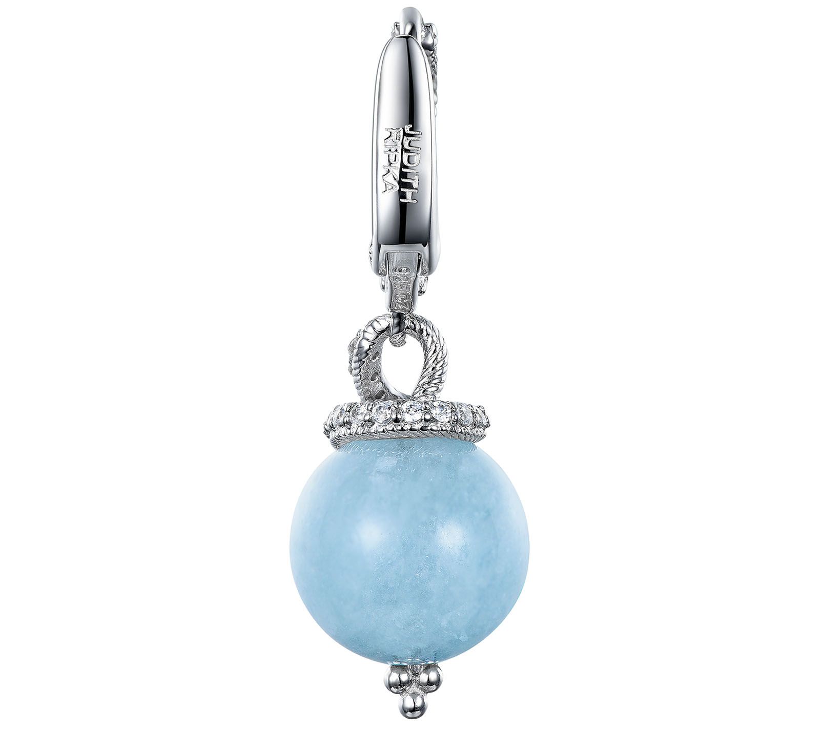 Judith Ripka Sterling Silver Milky Aquamarine Earrings - QVC.com