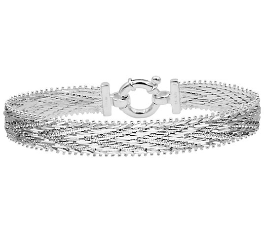 Imperial Silver 7-1/4" Chevron Bracelet 19.5g