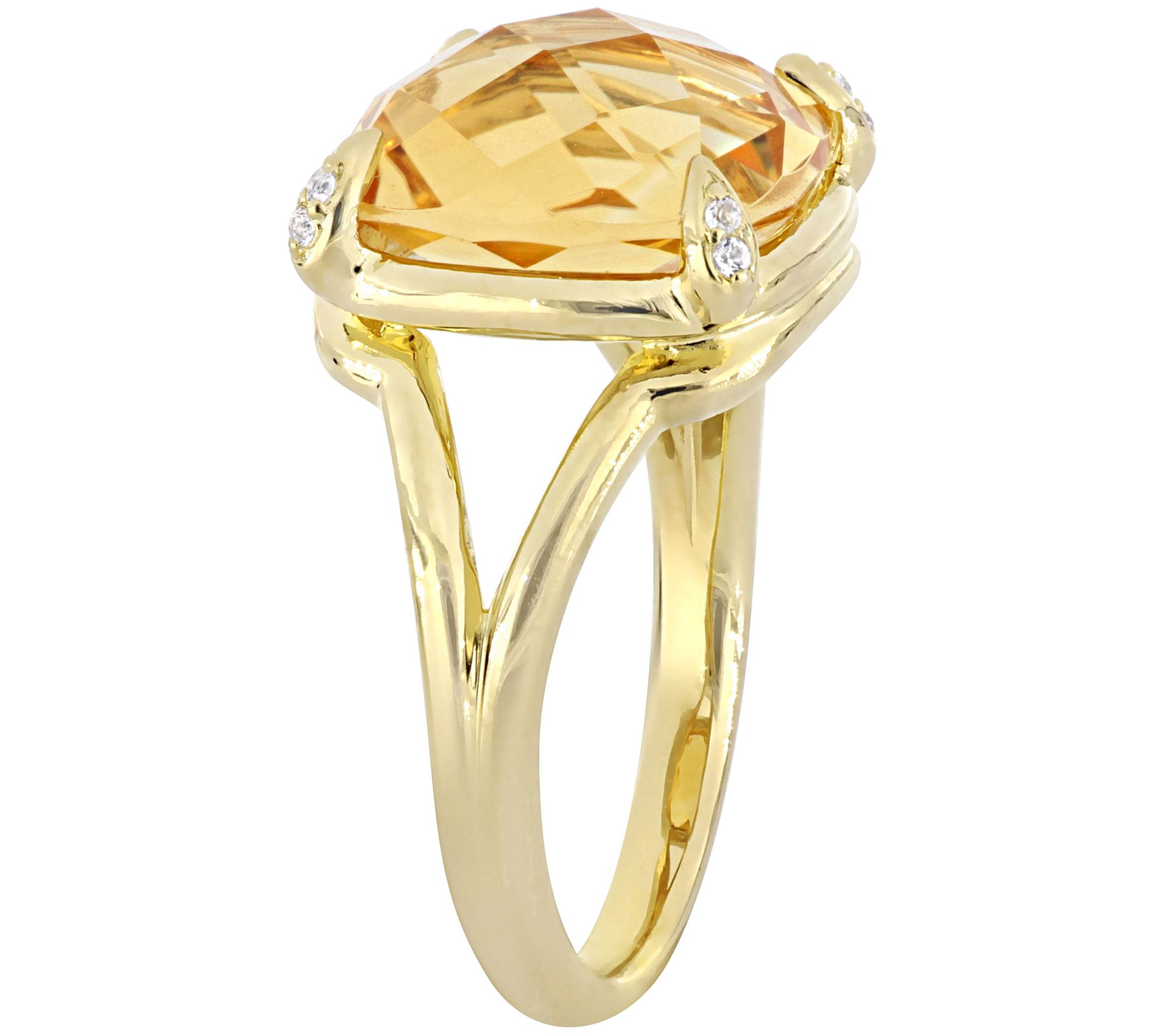Sterling 7.00 cttw Citrine and White Topaz Ring