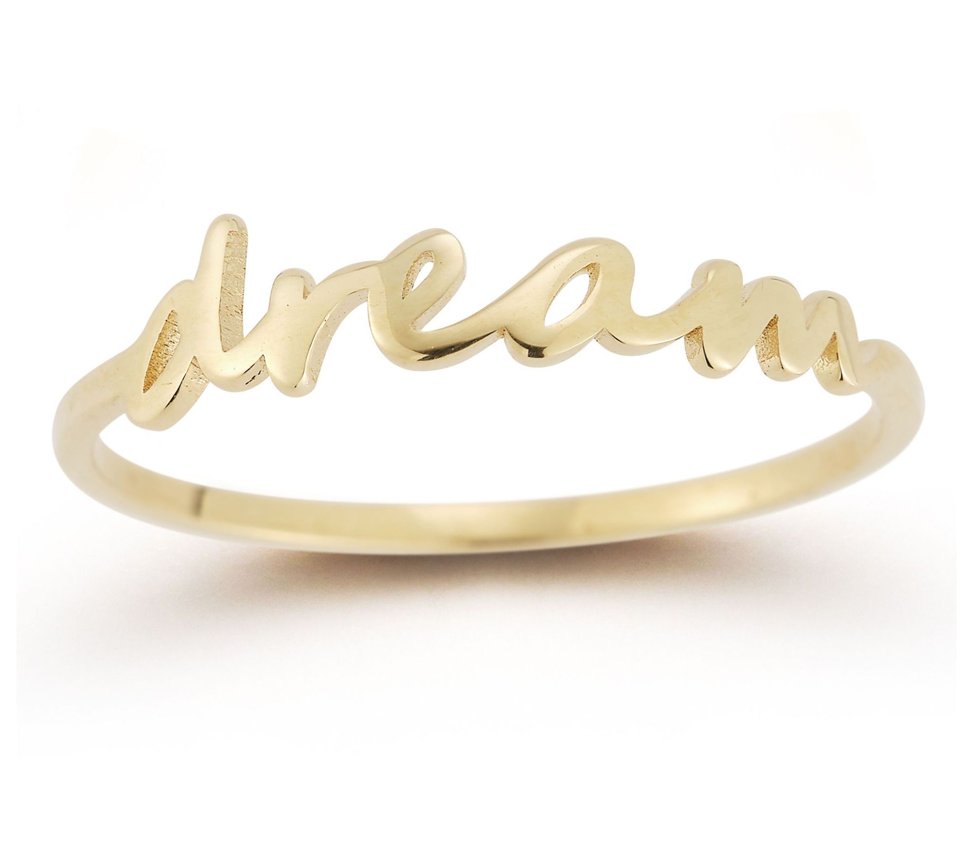 Luminosa Gold Script Dream Band Ring, 14K