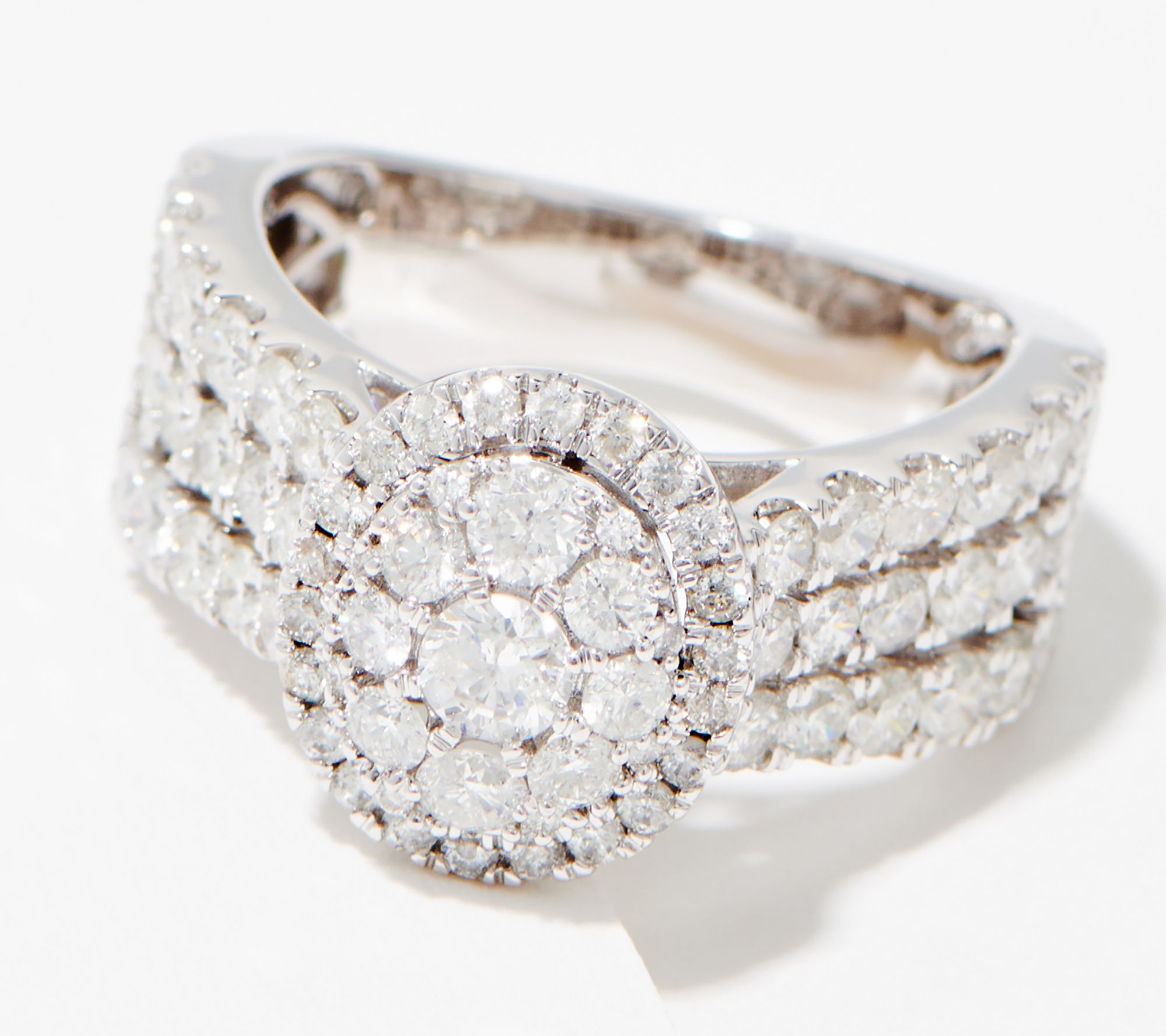 14K Gold Oval Diamond Cluster Engagement Ring – David's House of Diamonds