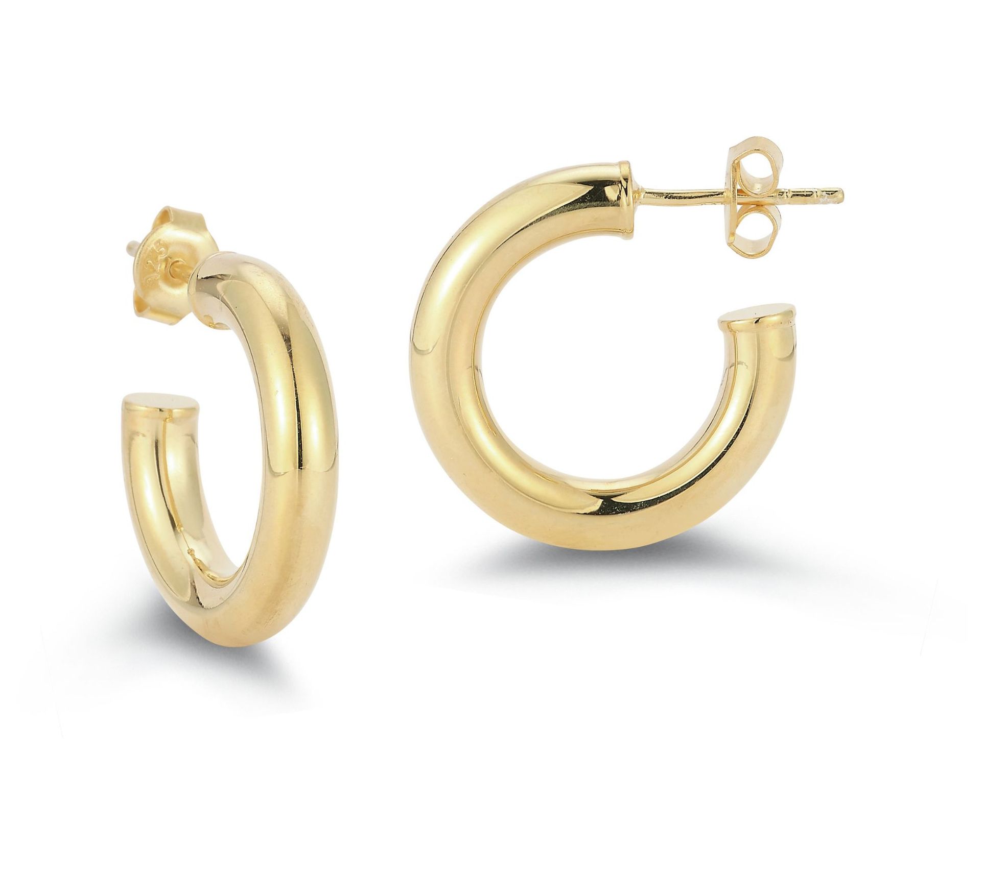 Sterlina Silver 3/4" Hoops Earrings, Sterling