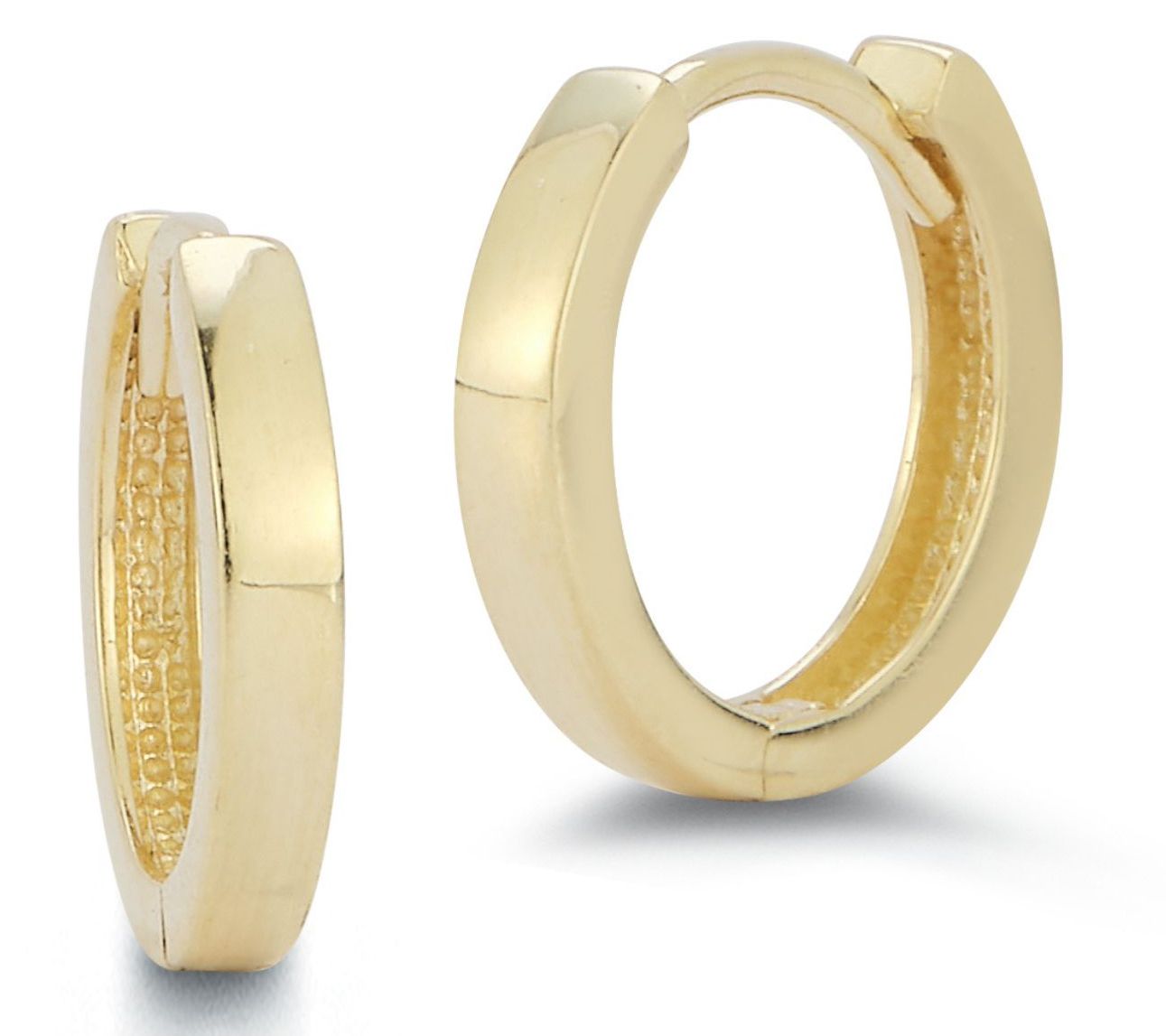 Luminosa Gold 1/2" Thin Huggie Hoop Earrings, 1 4K