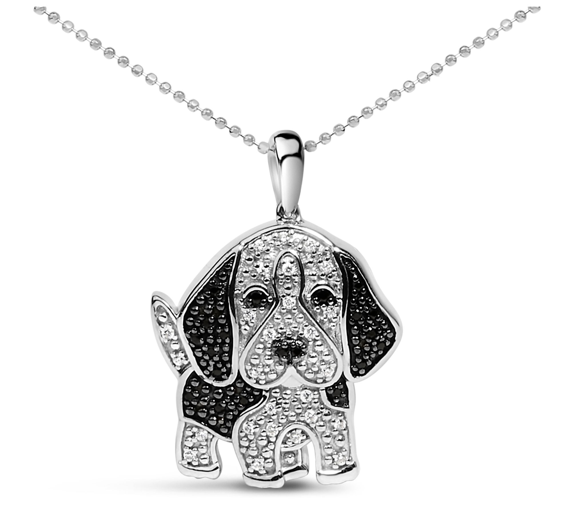 Haus of Brilliance 0.20 cttw Diamond Dog Necklace, Sterling