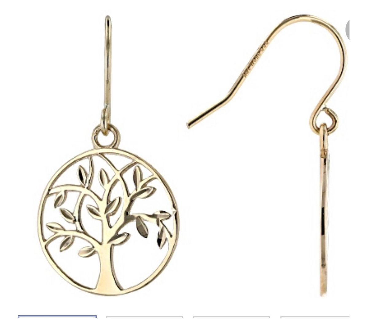 Alkeme 10K Gold Tree of Life Dangle Earrings