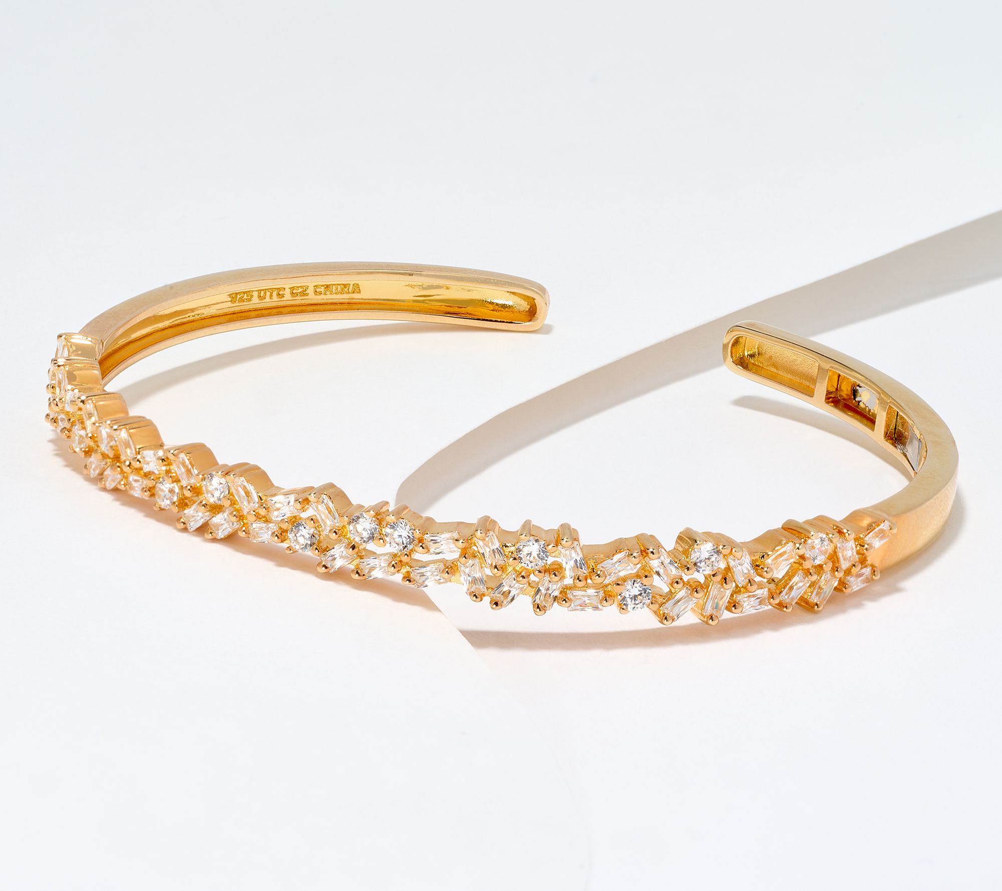 "As Is" Diamonique x Kathy Levine Ice Dance Baguette Cuff