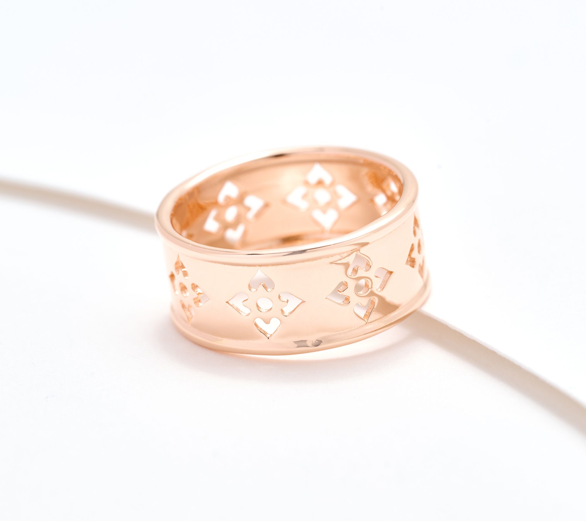 UltraFine 950 Silver Flower Motif Band Ring