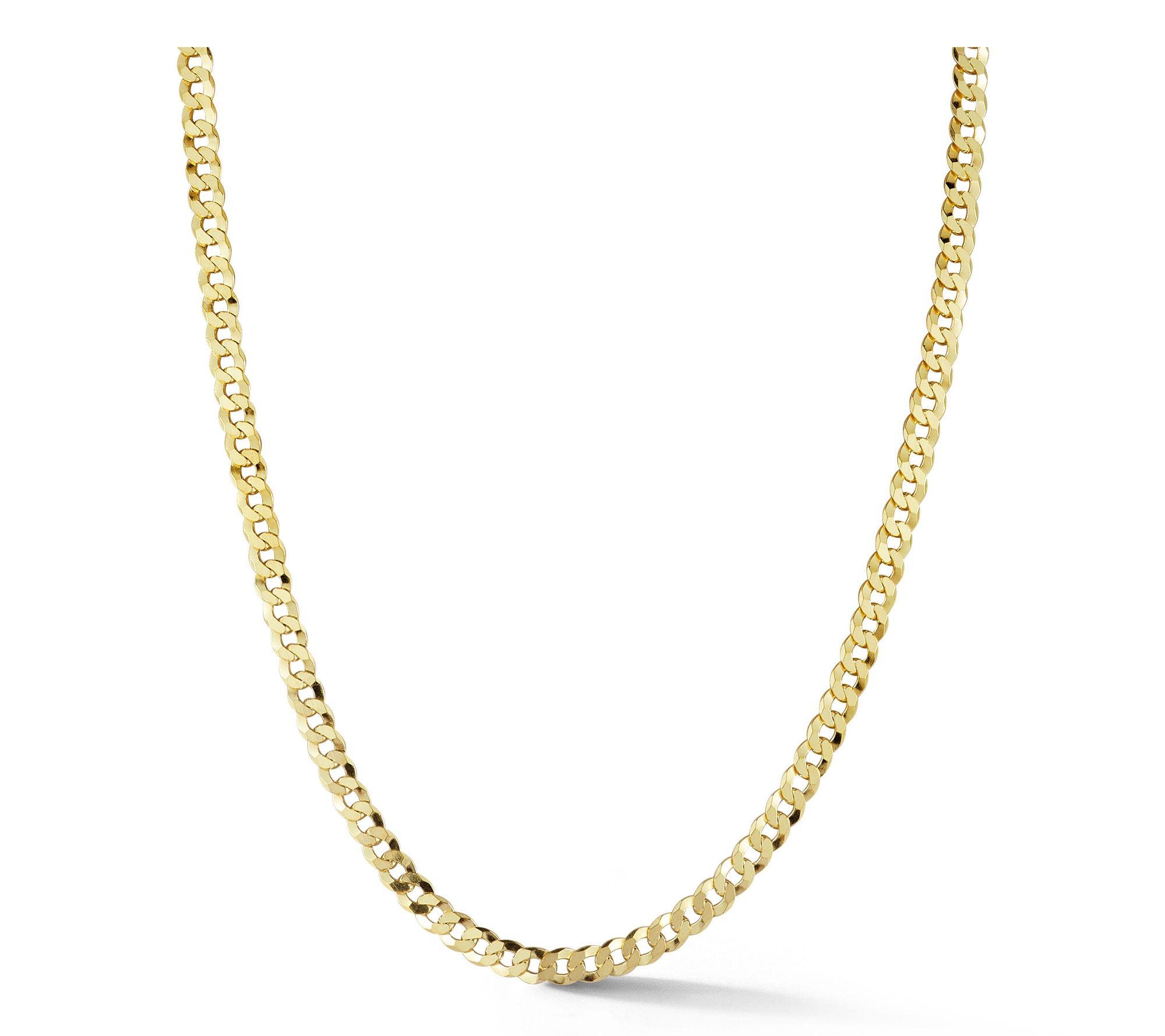 Italian Silver 16" Curb Chain Necklace, Sterling